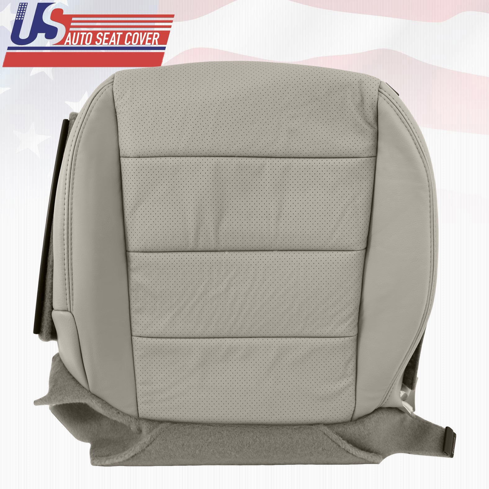 Fits 2008 ACURA TL TYPE S DRIVER/PASSENGER BOTTOM LEATHER SEAT COVER GRAY