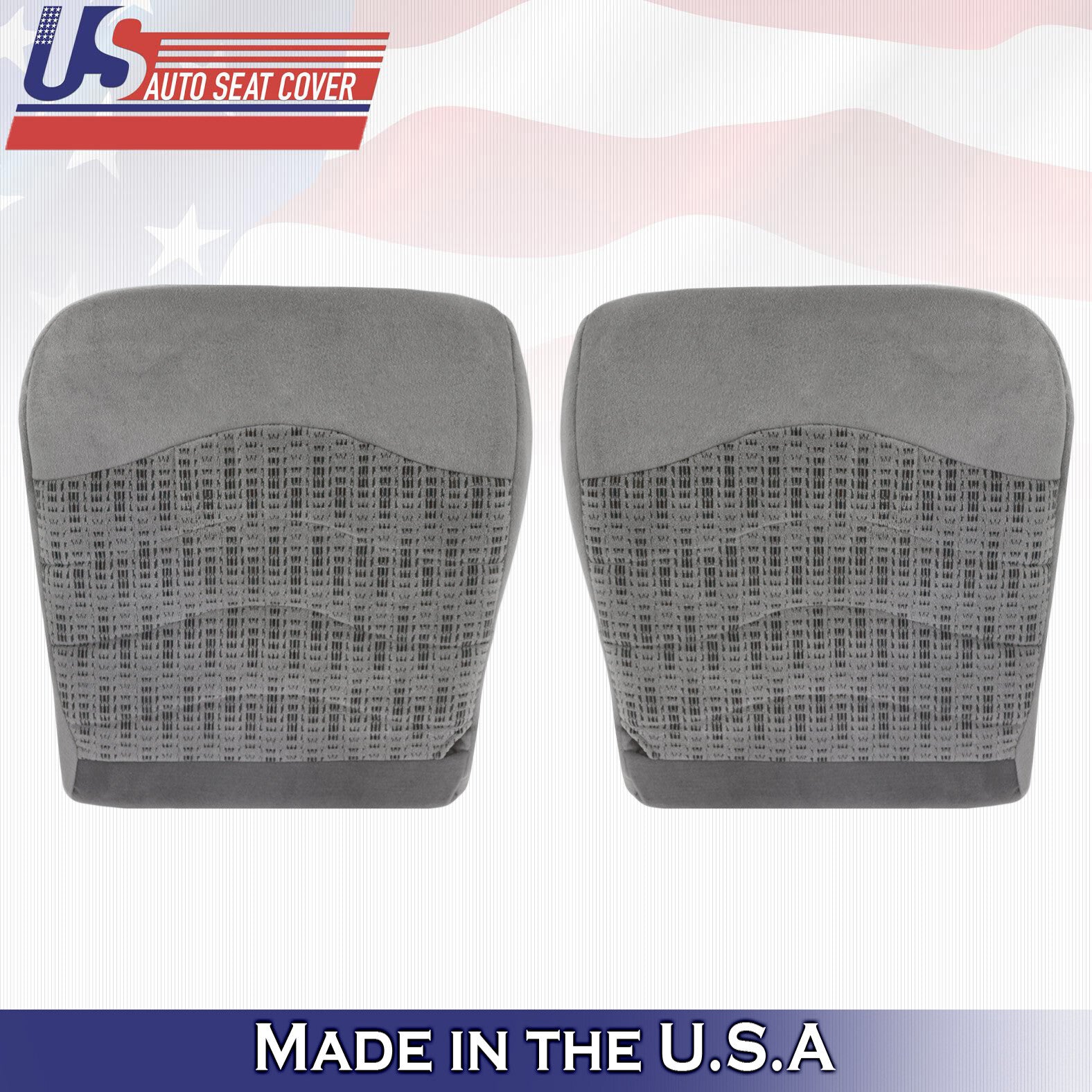 2000 Ford F250 F350 F450 F550 XLT DRIVER PASSENGER BOTTOM CLOTH Seat Cover GRAY