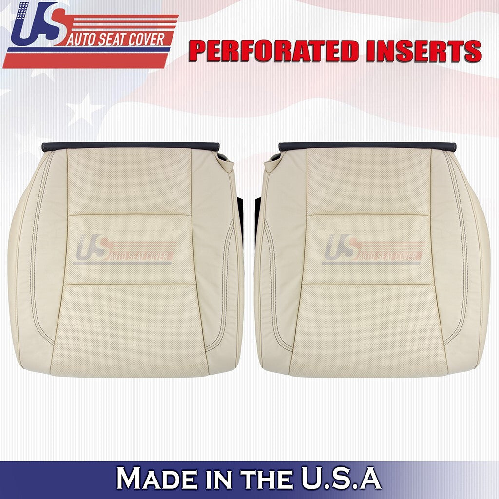 2013 to 2018 Fits Toyota Avalon Driver & Passenger Bottom Leather Seat Cover Tan