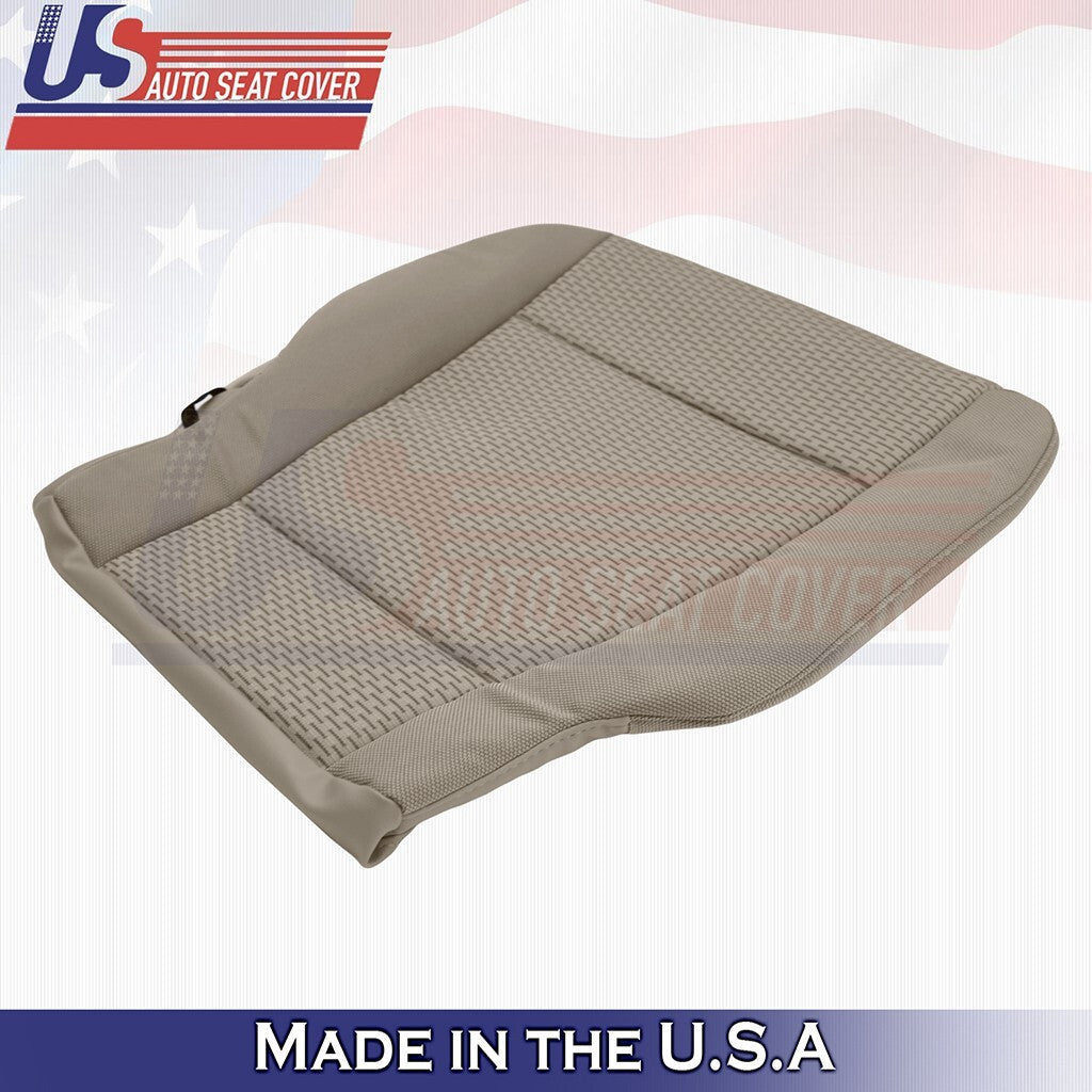 2015 to 2019 Fits Ford F150 Driver & Passenger Bottoms Cloth Seat Cover Tan