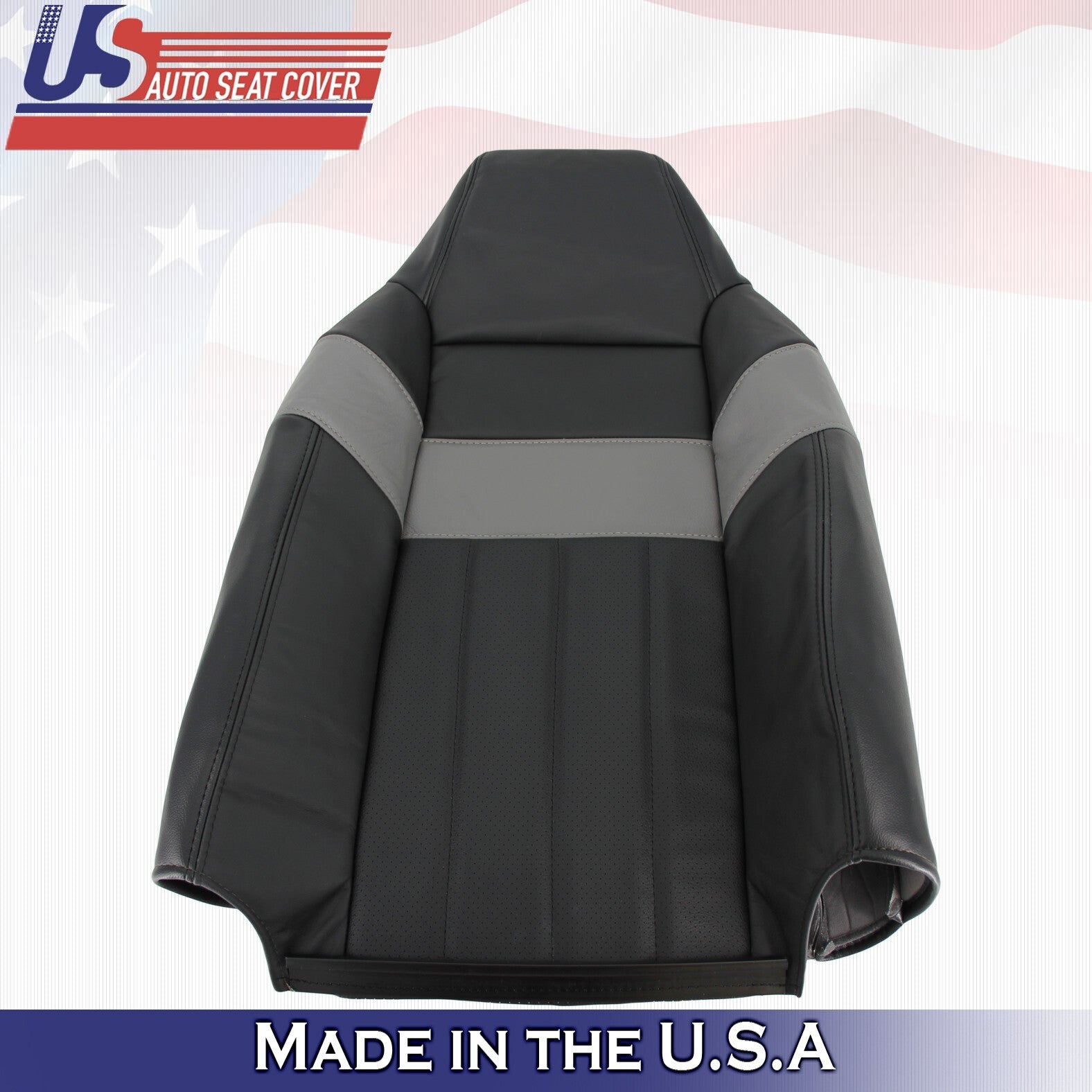 2005 For Ford F250 F350 Harley Davidson Driver Top & Bottom Leather Covers Black