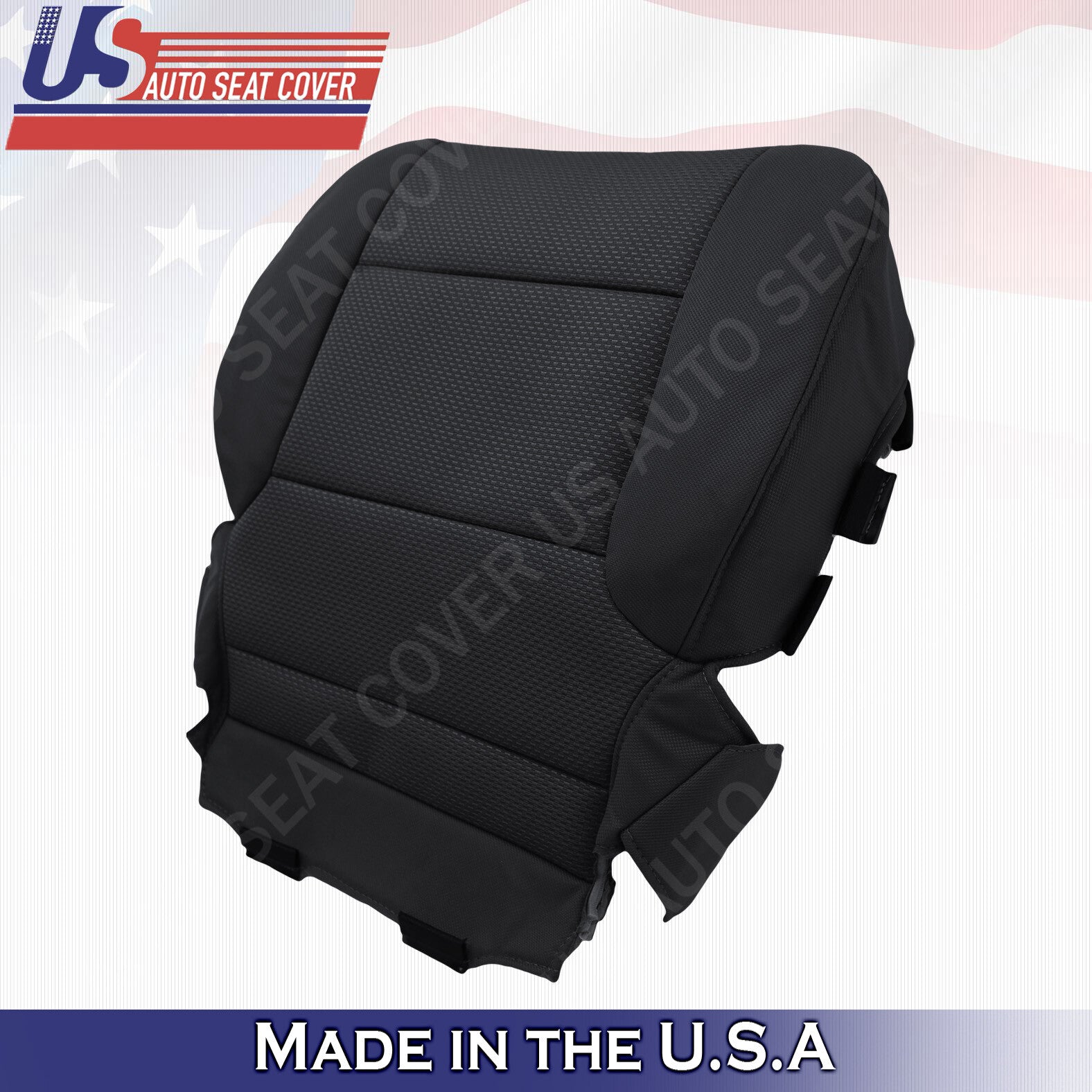 Passenger Bottom Cloth Seat Cover Ebony Black 2014 to 2018 Chevy Silverado 1500