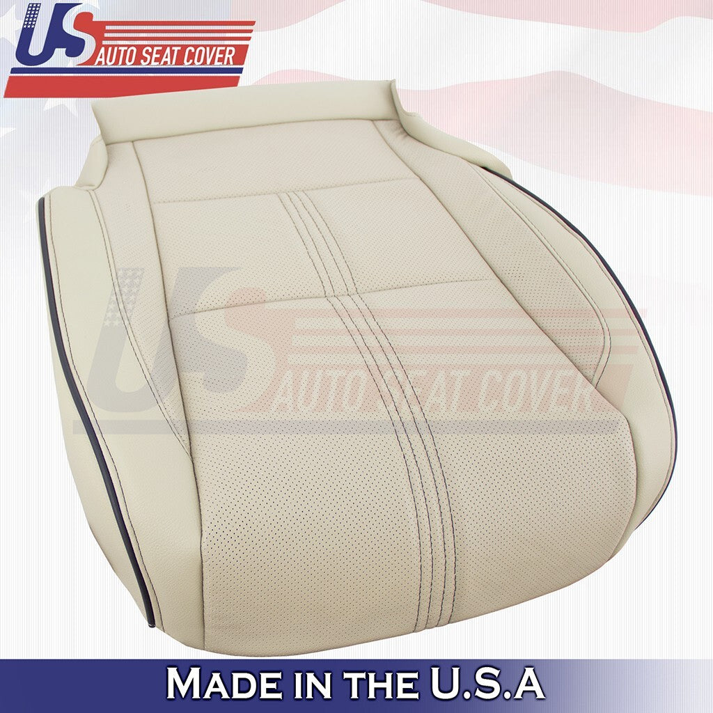 2017 to 2020 For Acura MDX Passenger Bottom w/ Perforated Leather Seat Cover Tan
