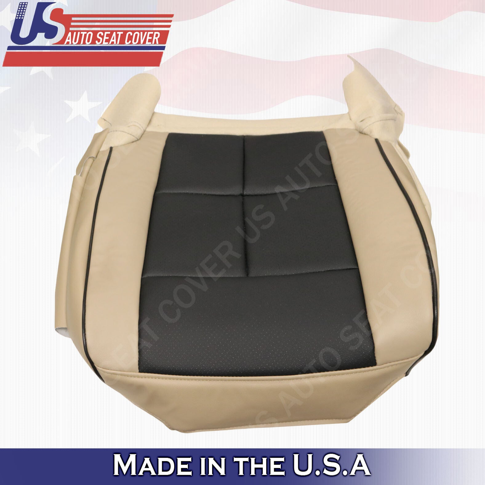 2011-2014 Lincoln Navigator Driver & Passenger Bottom Perforated Cover Tan Black