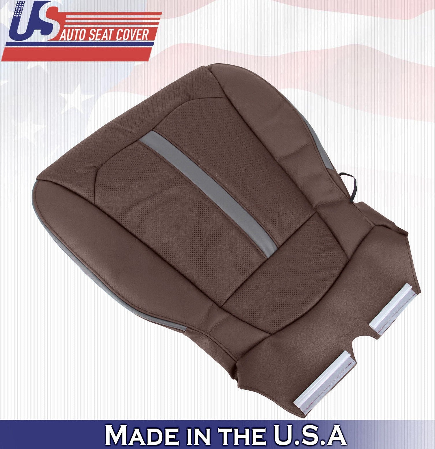 2020 For Ford F150 Platinum Driver Bottom Perforated Leather Seat Cover Brown
