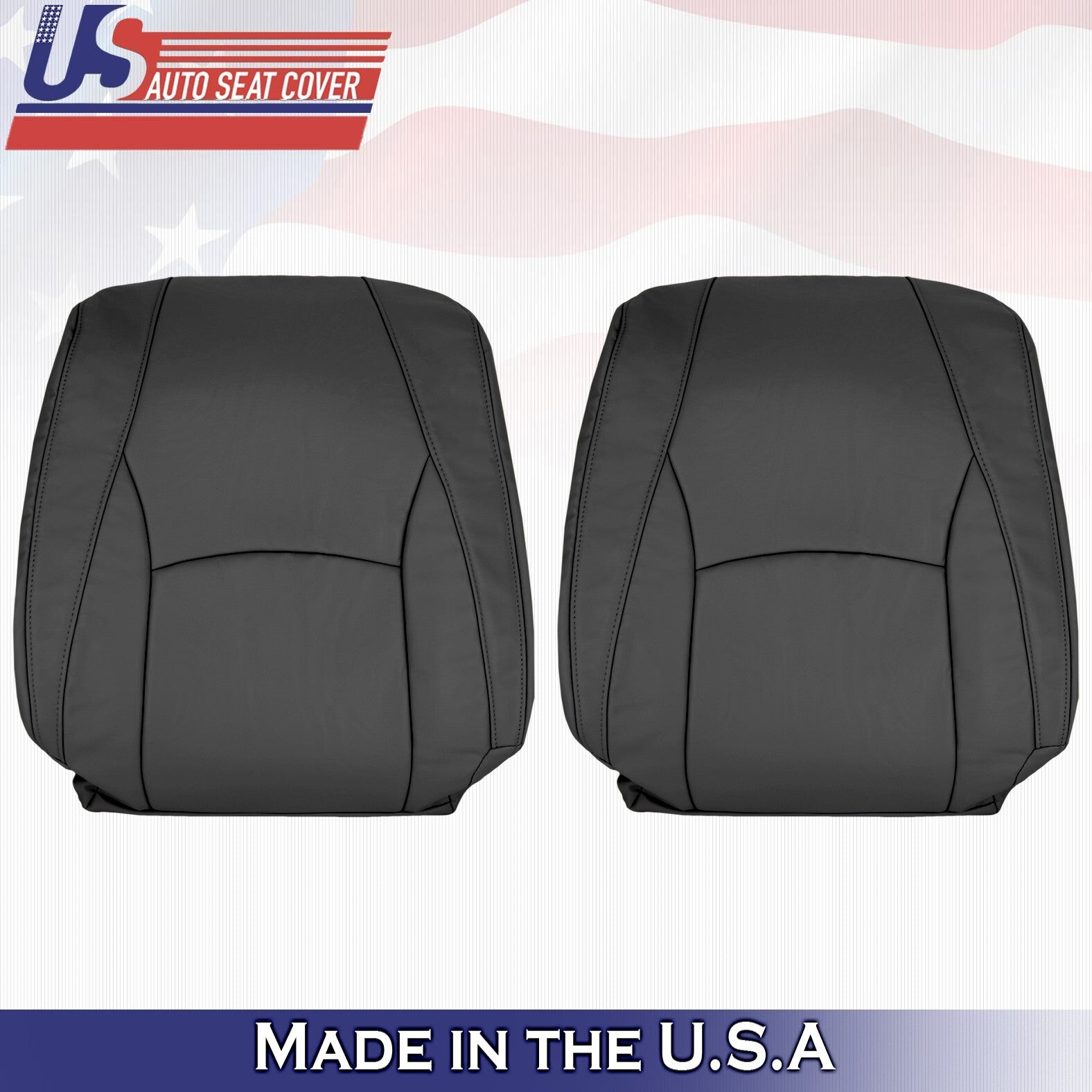 2004 2005 For Lexus RX350 RX330 RX400 Driver & Passenger Top Leather Covers BLK