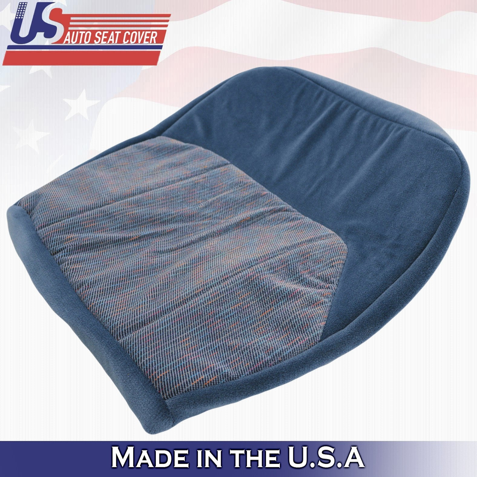 1994 1995 For Ford F150 F250 F350 F450 XLT Driver Bottom Cloth Seat Cover Blue
