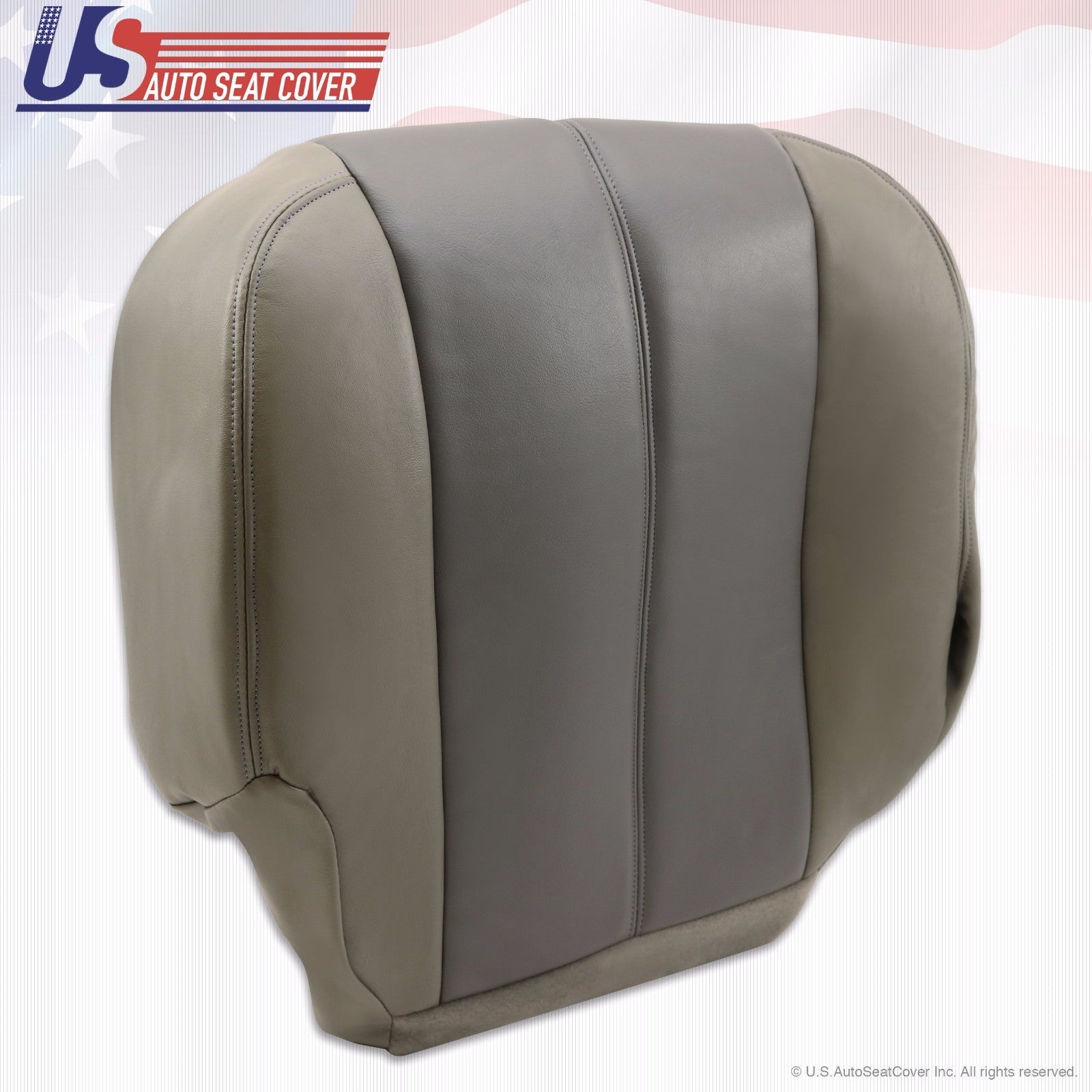2001 2002 For GMC Yukon Denali Driver &Passenger Bottom Leather Cover 2Tone GRAY