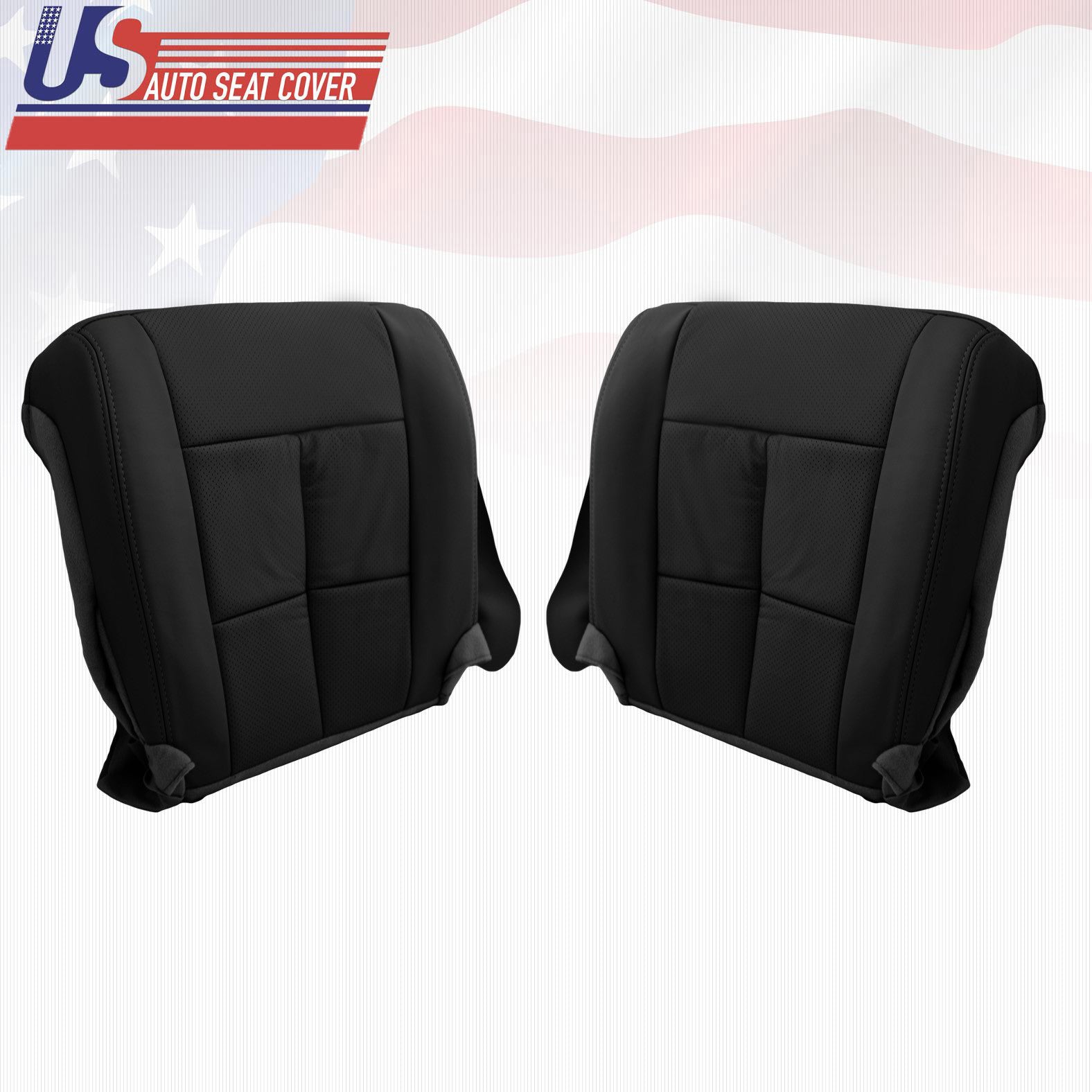 2007-2012 Lincoln Navigator Passenger Bottom Perforated Leather Seat Cover Black