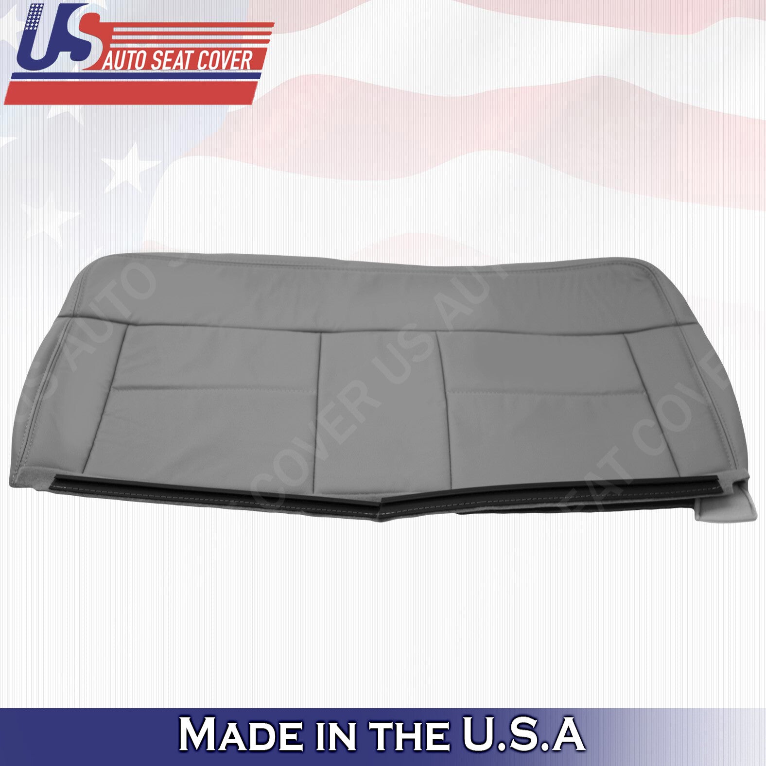 Rear Driver Bottom Leather Seat Cover Gray 2004 to 2008 Fits Ford F150 Lariat