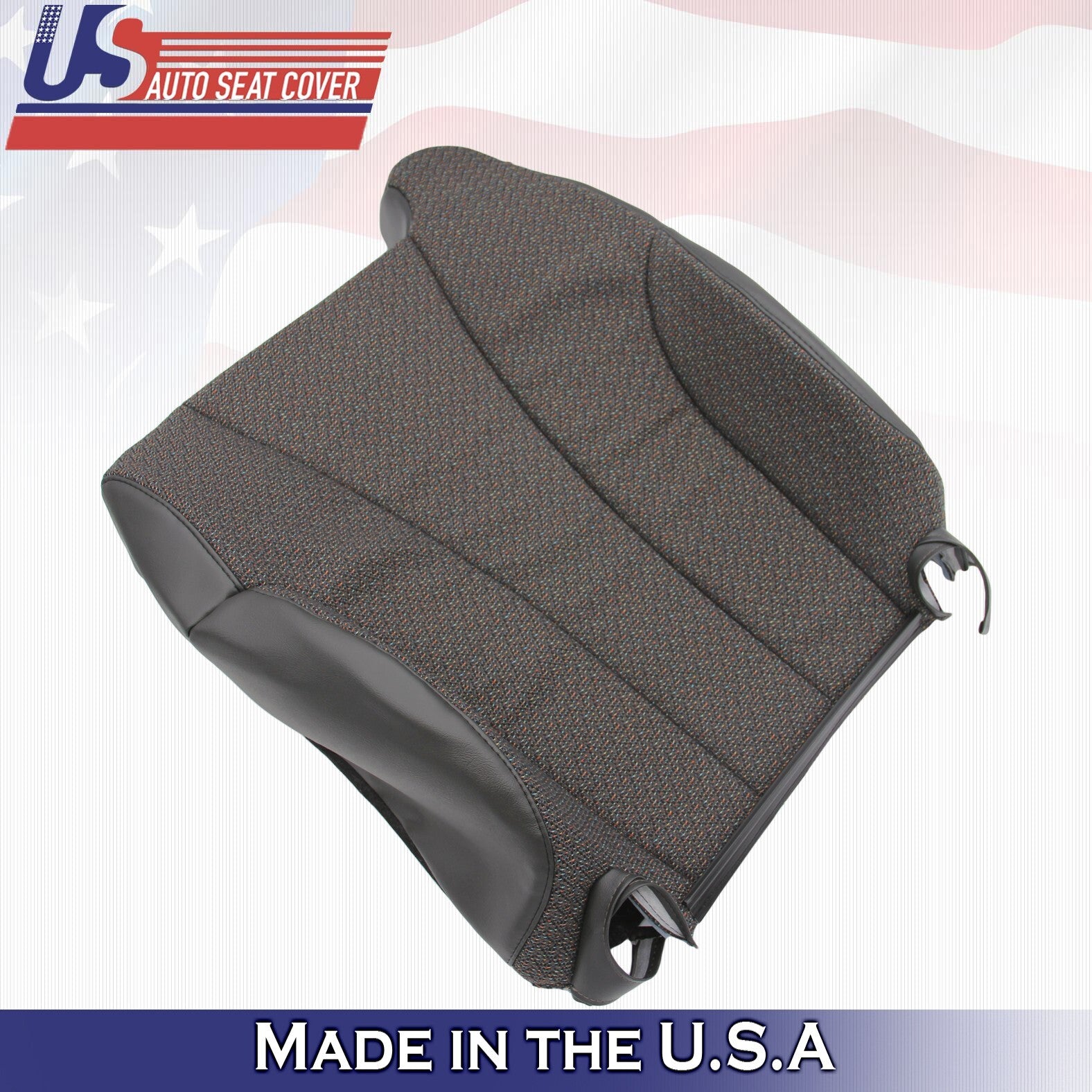 1999-2002 Fits Chevy Silverado WT Cloth Passenger Top & Bottom Seat Covers Gray