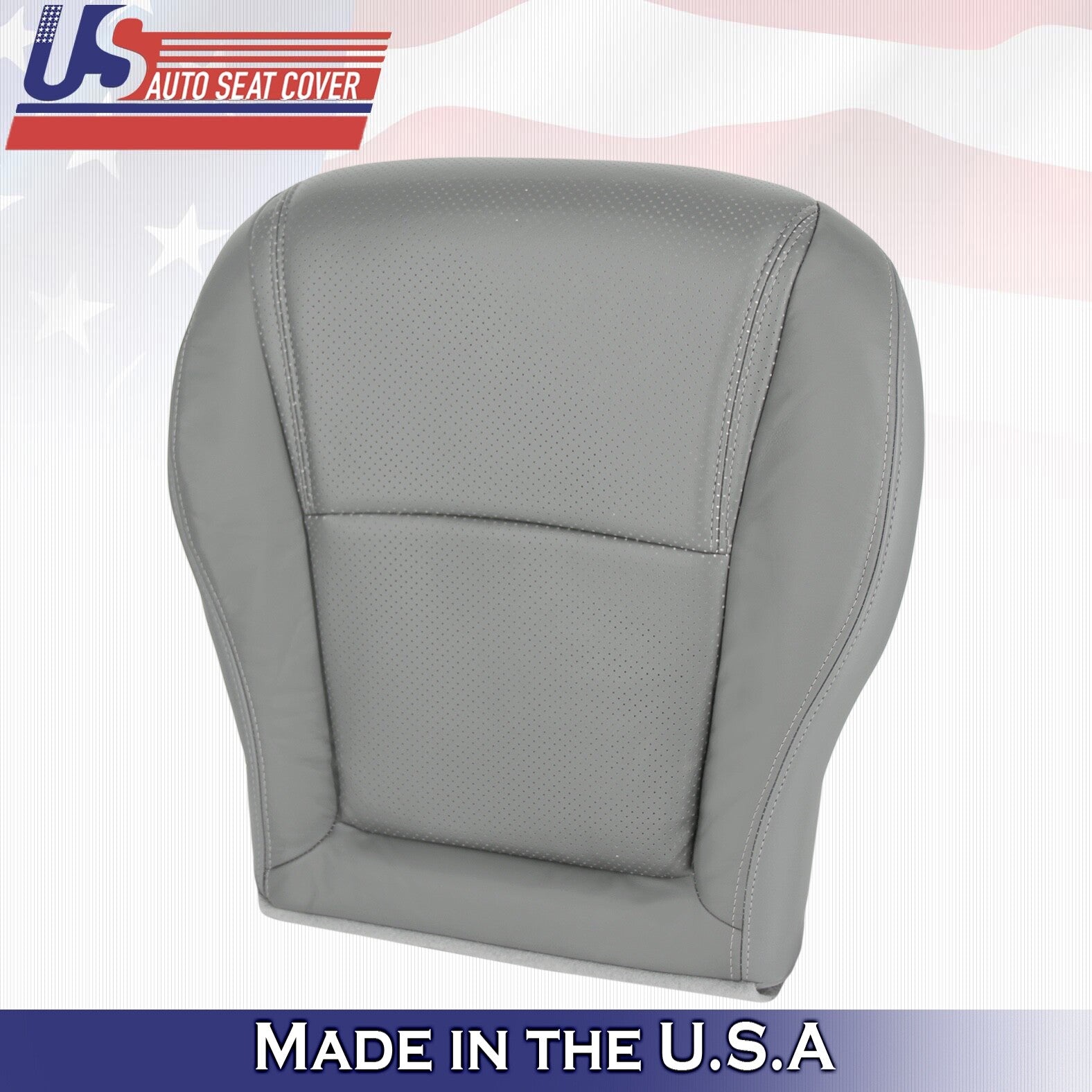 2003 2004 2005 For Honda Pilot Front Set Top &Bottom Leatherette Cover Gray