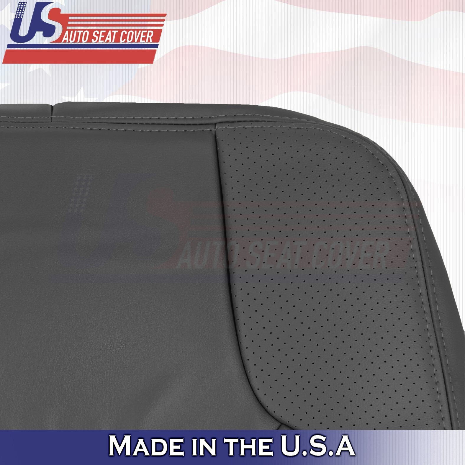 2005 to 2021 For Nissan Frontier Front Passenger Side Top Leather Seat Cover BLK