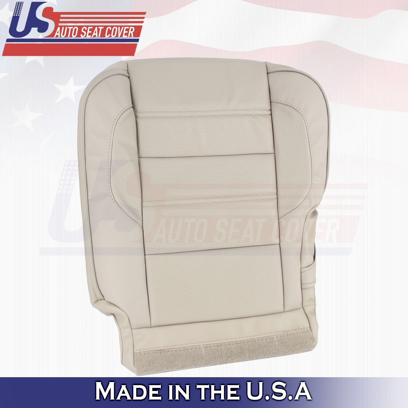 2014 to 2019 Fit GMC Yukon Denali 2nd Row Driver Bottom Leather Cover Shale Tan