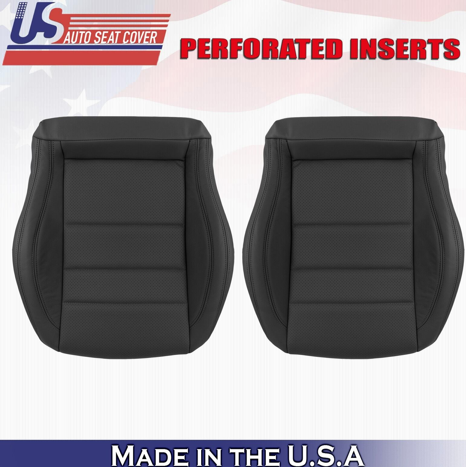 2012 to 2015 For Mercedes Benz 2Door Front Set Bottoms Leather Seat Covers Black