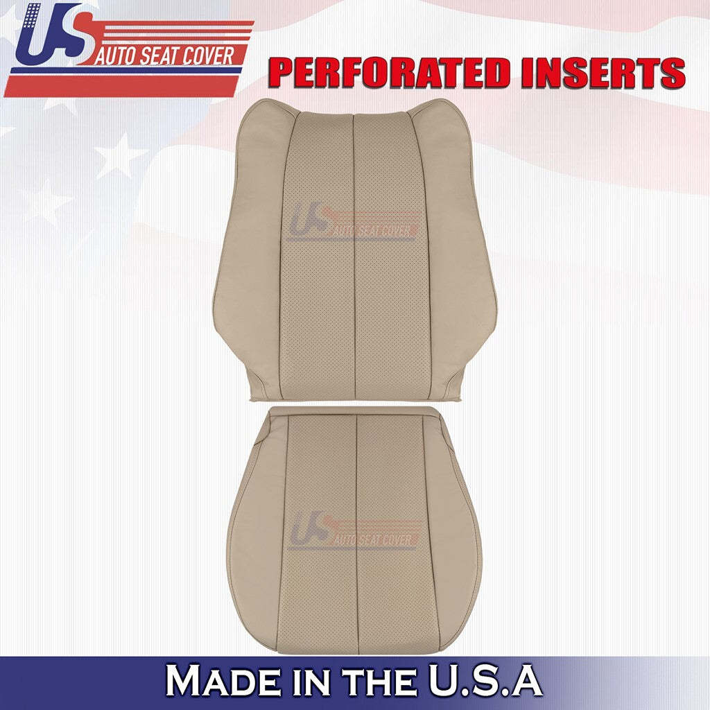 1999-2003 FOR Toyota Camry Solara Driver Bottom-Top perforated Leather Cover Tan