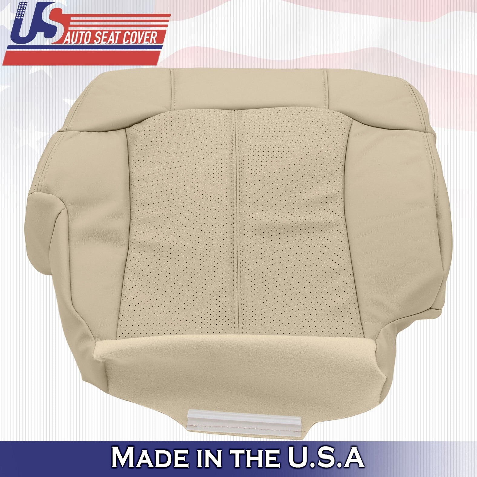 1999 to 2002 For Cadillac Escalade Passenger Top & Bottom Leather Cover Tan