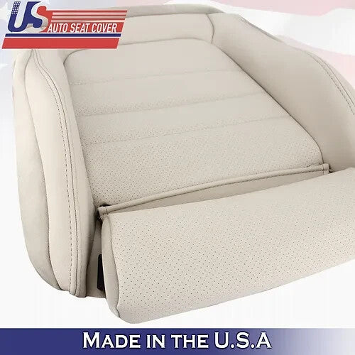 2015 to 2023 For Mercedes Benz C300 Driver Bottom Vinyl Seat Cover Silk Beige
