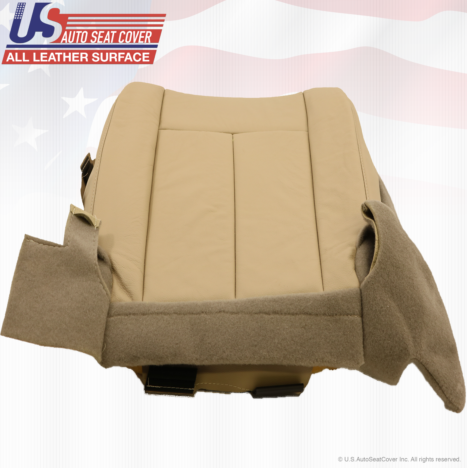 2011 2012 Ford Expedition Passenger Bottom Leather Replacement Seat Cover Tan