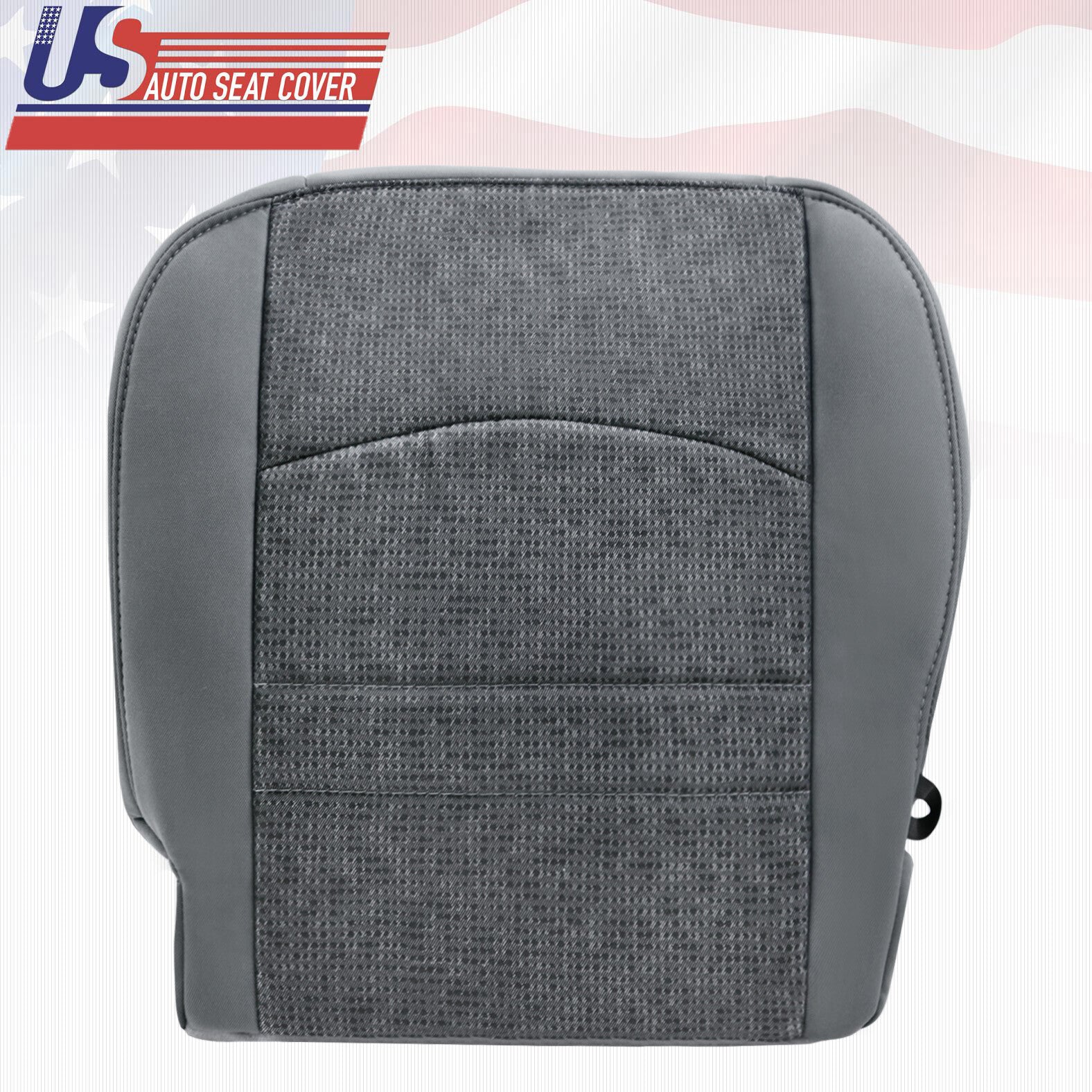 2016 For Dodge Ram 1500 2500 3500 SLT Driver Top & Bottom Cloth Seat Covers Gray