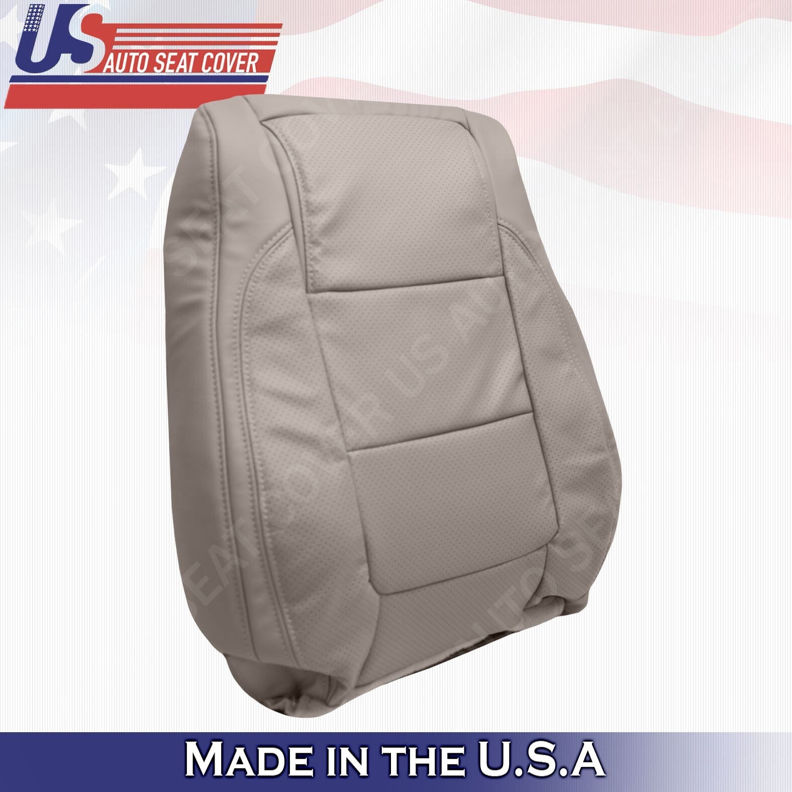 2011 -2015 FITS Ford Explorer Passenger Top&Bottom Leather Seat Cover Stone Gray