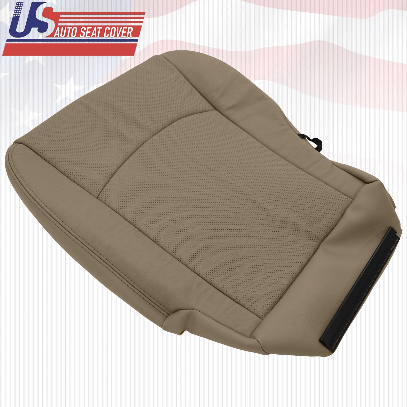 2009-2010 FOR DODGE RAM 1500 LARAMIE DRIVER BOTTOM LEATHER PERFORATED COVER TAN