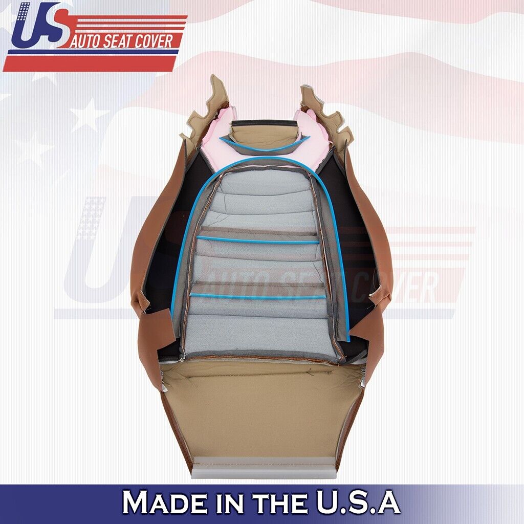 2015 to 2021 For Mercedes Benz C350 Passenger Bottom &Top Vinyl Seat Cover Brown