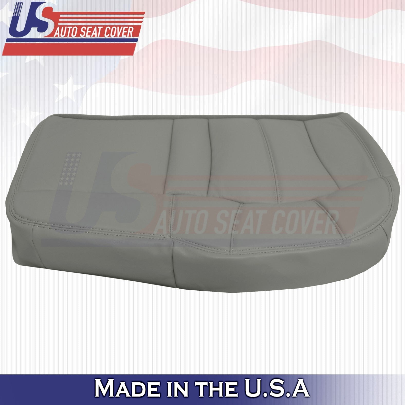 1999 to 2002 For Chevy Silverado Rear Bench Driver Bottom Leather Cover Gray
