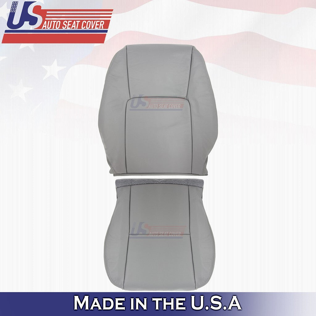2002-2006 Fits Toyota Camry Driver Bottom & Top Genuine Leather Seat Cover Gray