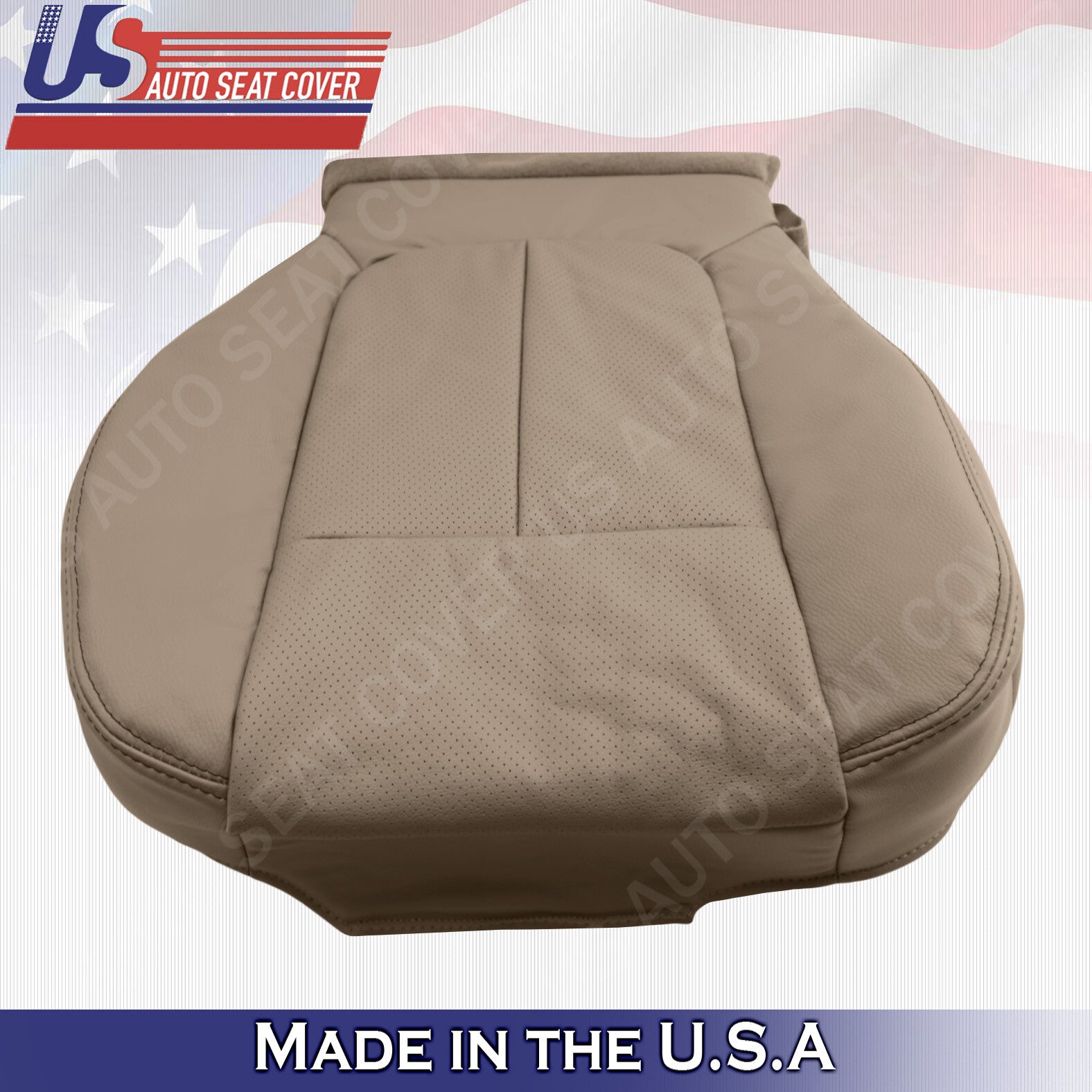 Driver & Passenger Bottoms Leather Covers Tan 2011 to 2014 Fits Ford F150 Lariat