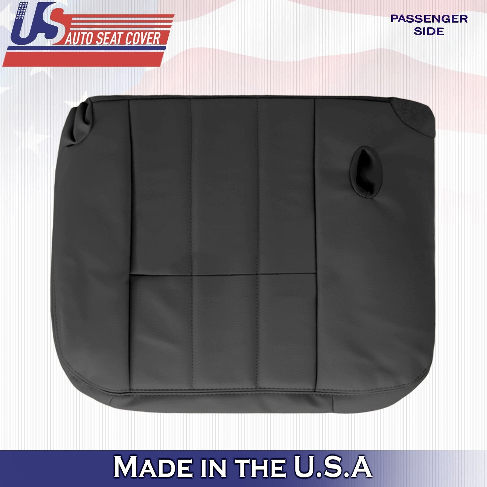 2005 For Mercury Grand Marquis Driver & Passenger Bottom Leather Seat Covers BLK
