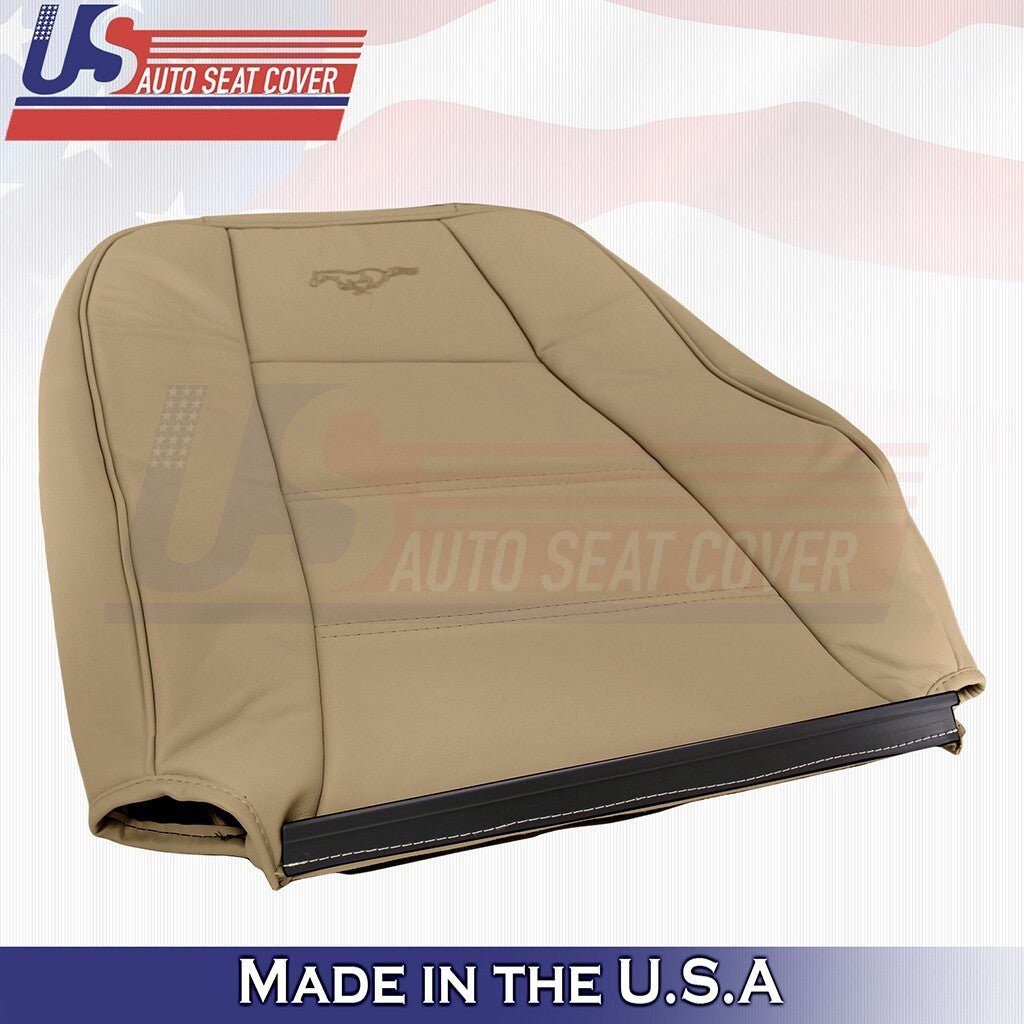 1999-2004 FITS Ford Mustang V6 Driver Top Replacement Genuine Leather Cover TAN
