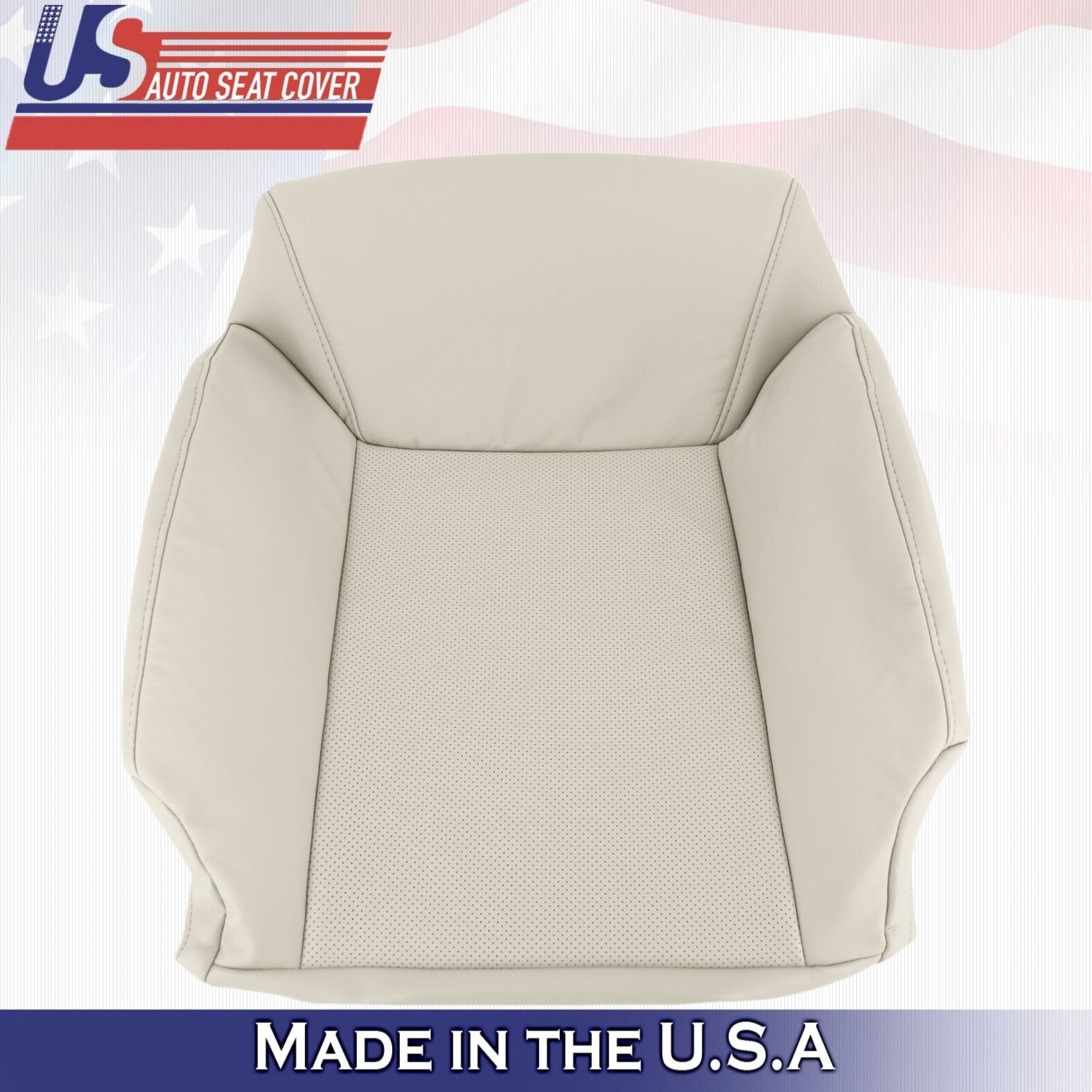 2012 to 2015 For Lexus LX570 Driver Top & Bottom Leather w/ Perf Covers Lt Tan