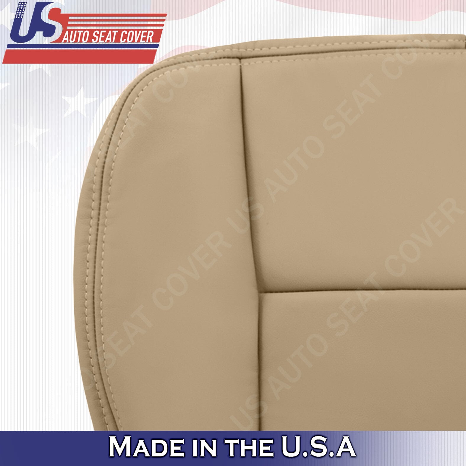 2003 to 2007 Fits Cadillac CTS Passenger Bottom Leather Seat Cover Tan