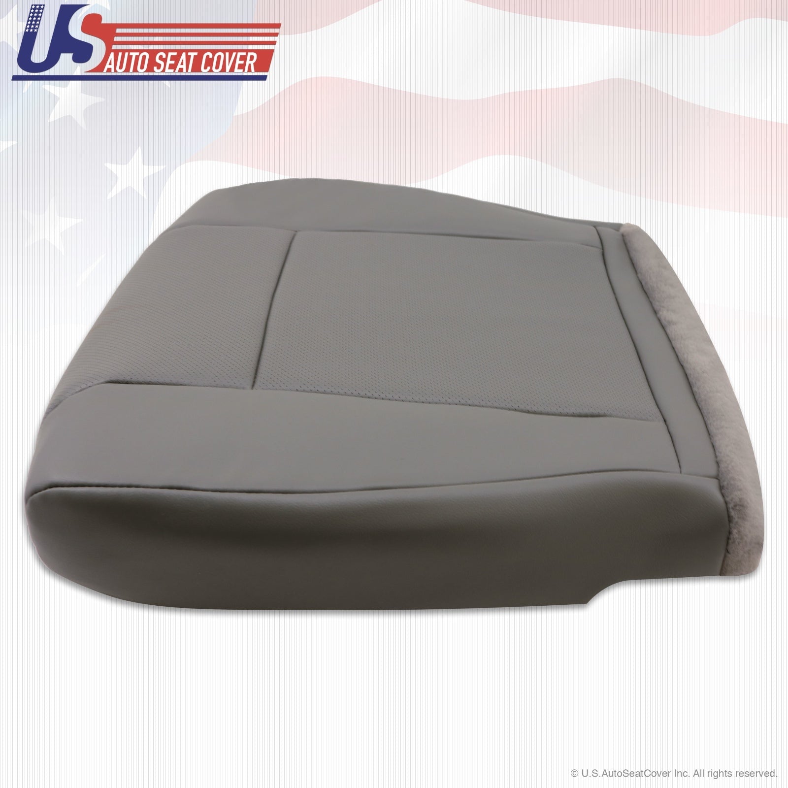 2013 2014 Ford E350 E450 Van Driver Side Bottom Perforated Vinyl Seat Cover Gray