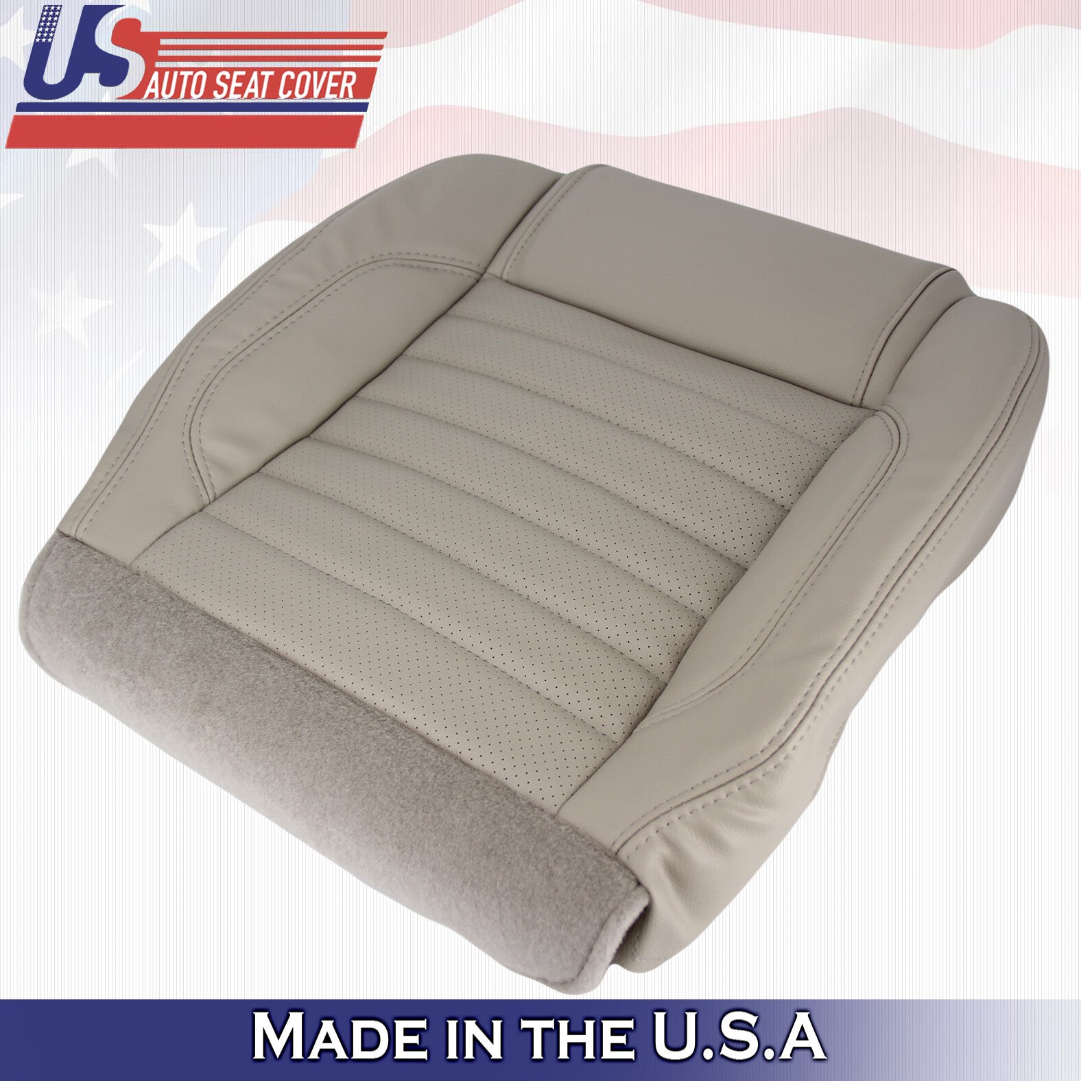 2010 to 2014 For Ford Mustang Passenger Bottom Synthetic Leather Cover Stone
