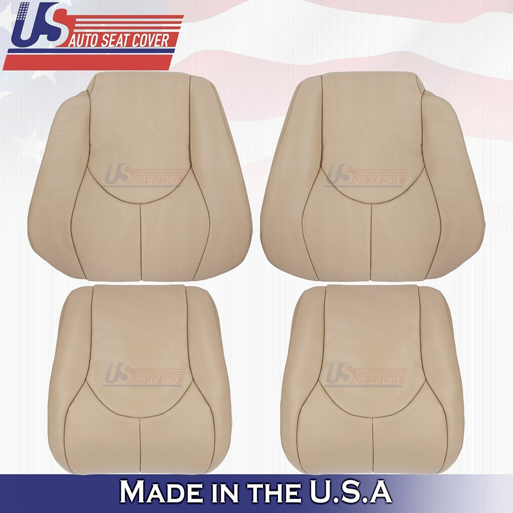 1996 to 2002 For Mercedes Benz SL500 Front Set Tops &Bottoms Leather Cover Tan