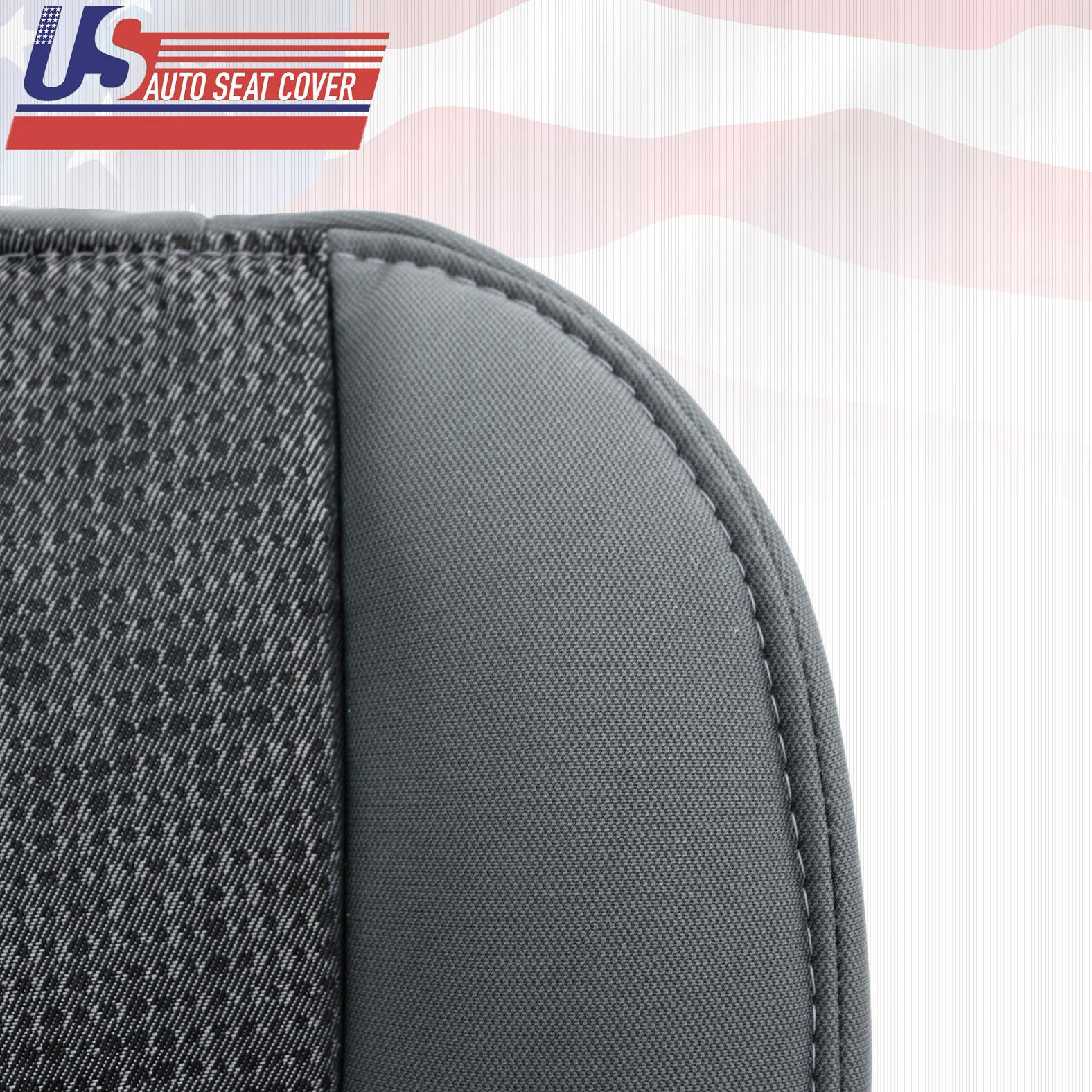 2017 2018 For Dodge Ram 5500 SLT Driver Passenger Bottom Cloth Seat Covers Gray