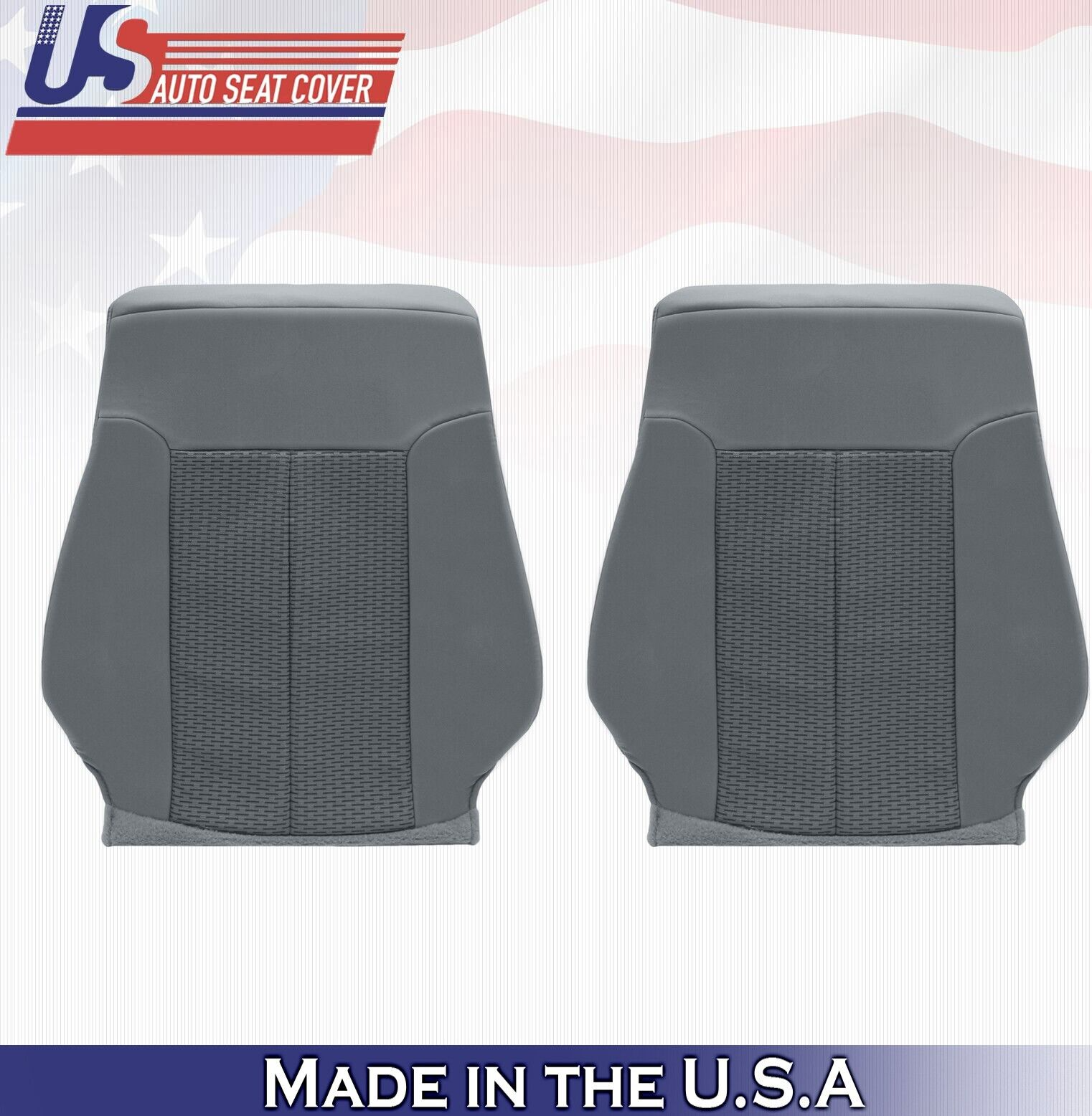 2014 2015 2016 For Ford F250 F350 XLT Driver & Passenger Top Cloth Covers Gray