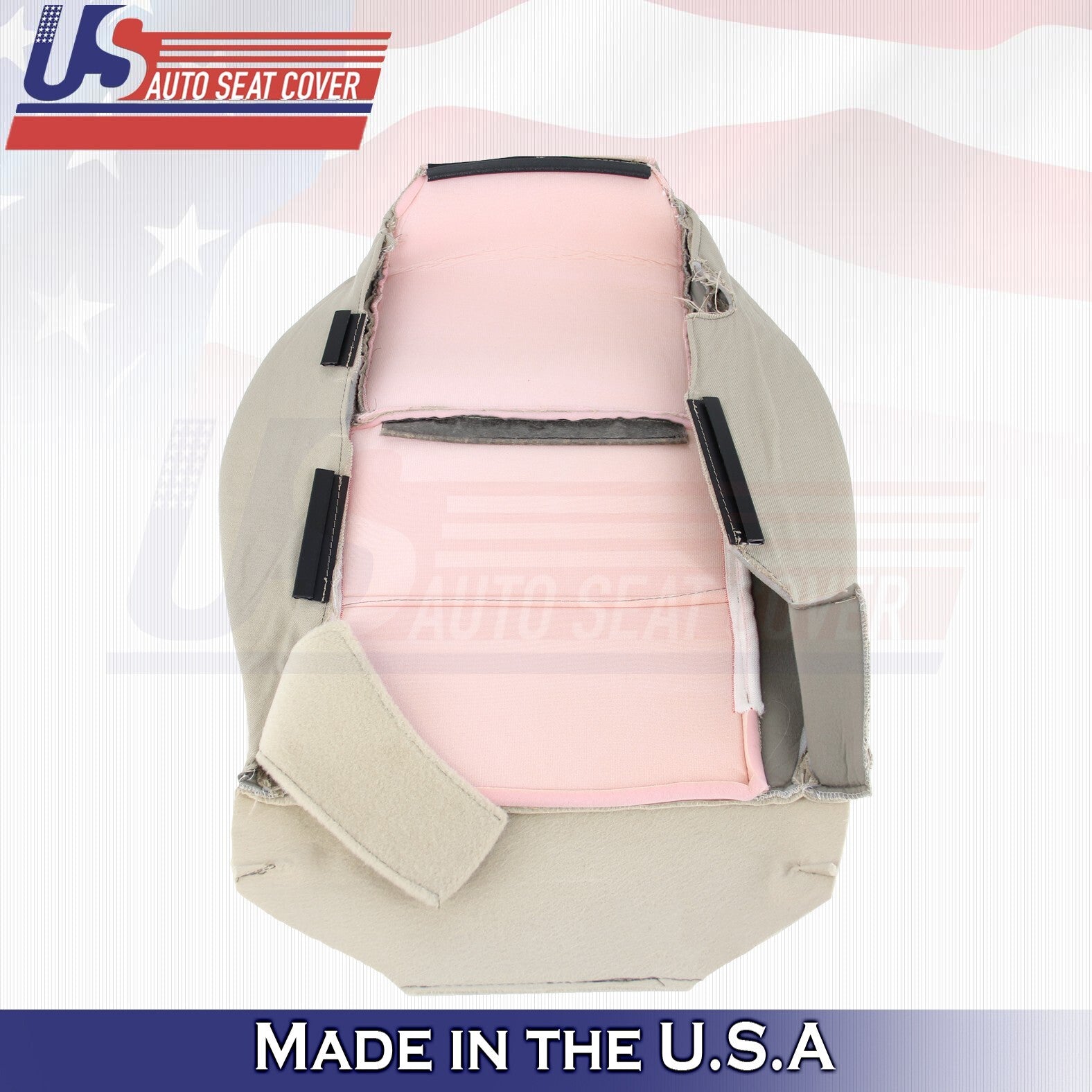 2005 2006 2007 For Ford Mustang Driver & Passenger Bottom Cloth Seat Covers Tan