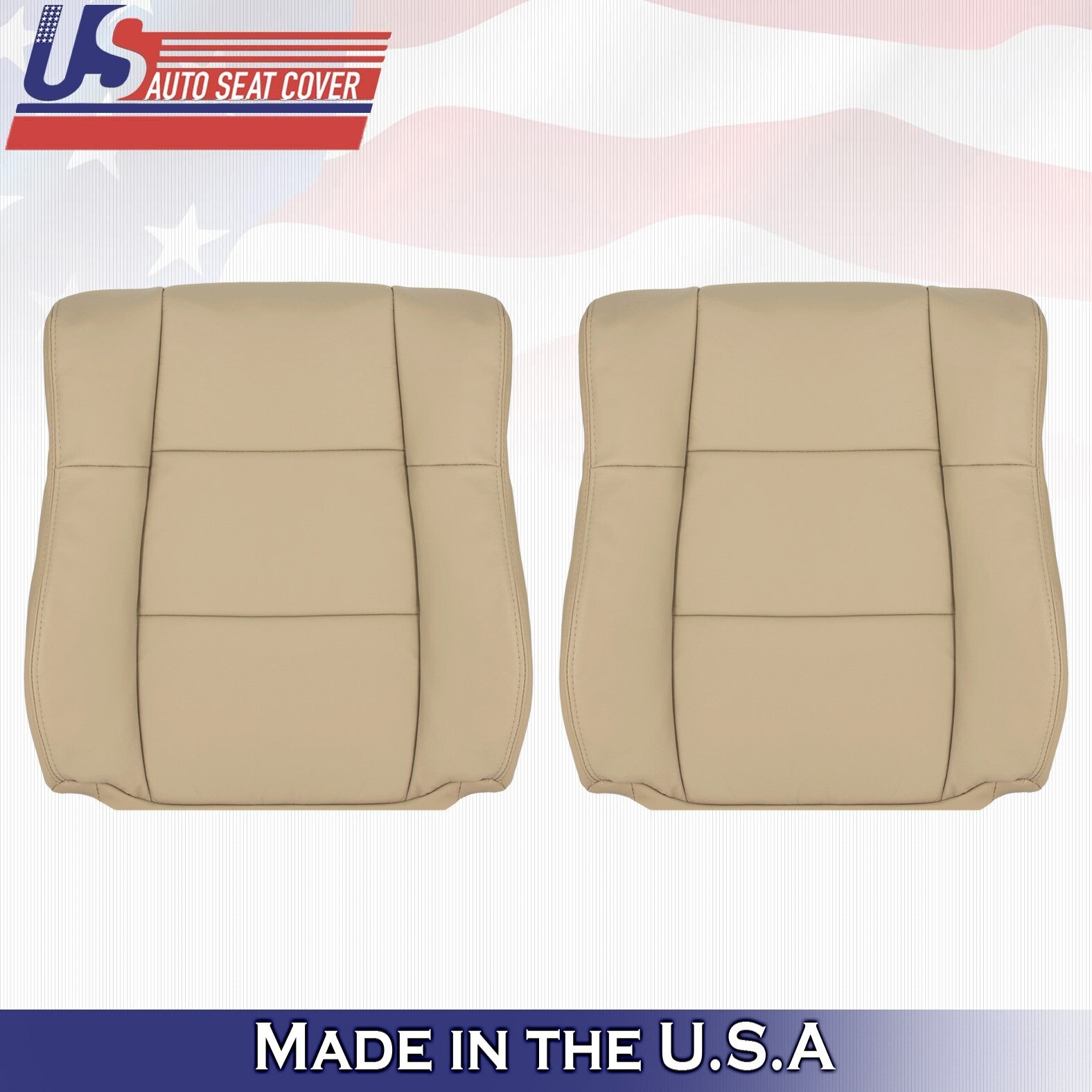1997 1998 1999 For Lexus ES300 Driver & Passenger Top Leather Seat Covers Ivory