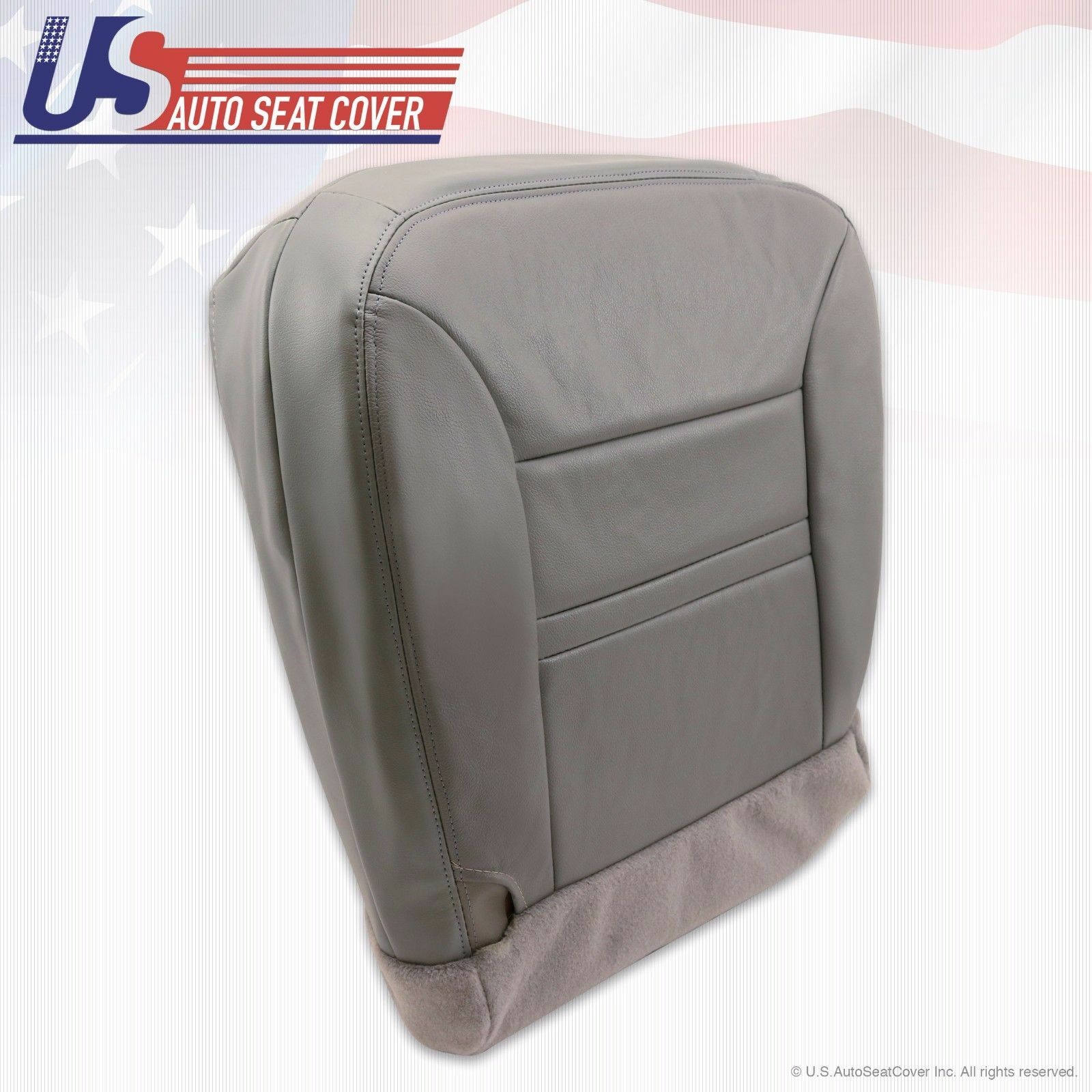 2000 Ford Excursion Limited Driver & Passenger Bottom Leather Seat Cover Gray