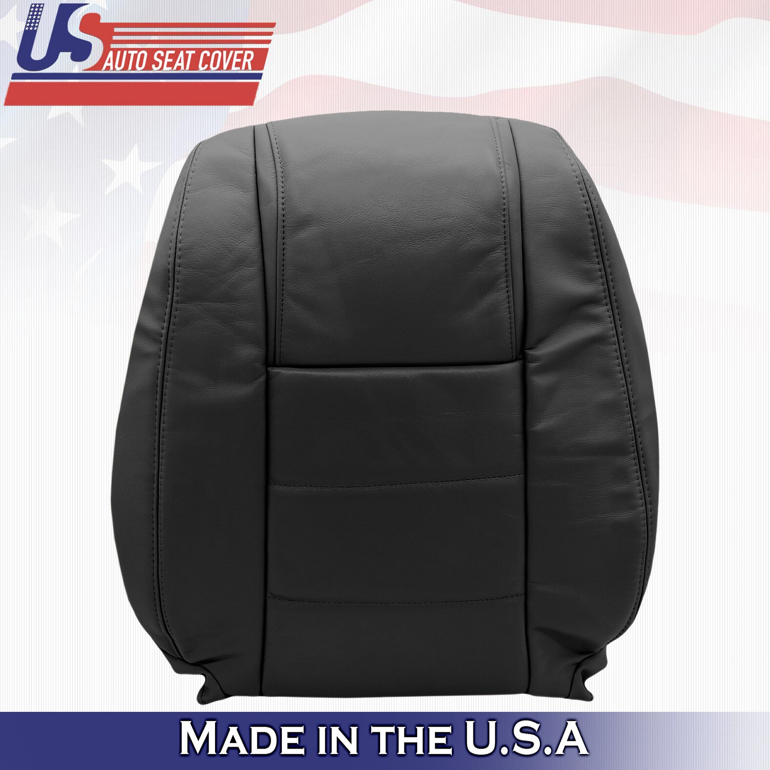 2005 to 2009 For Ford Mustang V6 Passenger Top & Bottom Leather Covers in Black