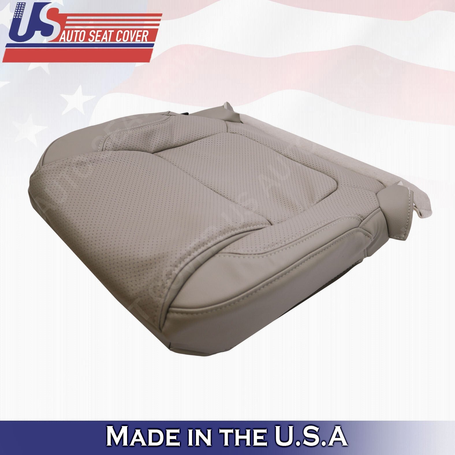 2011-2015 Fits Ford Explorer Driver & Passenger Bottoms Leather Covers Gray
