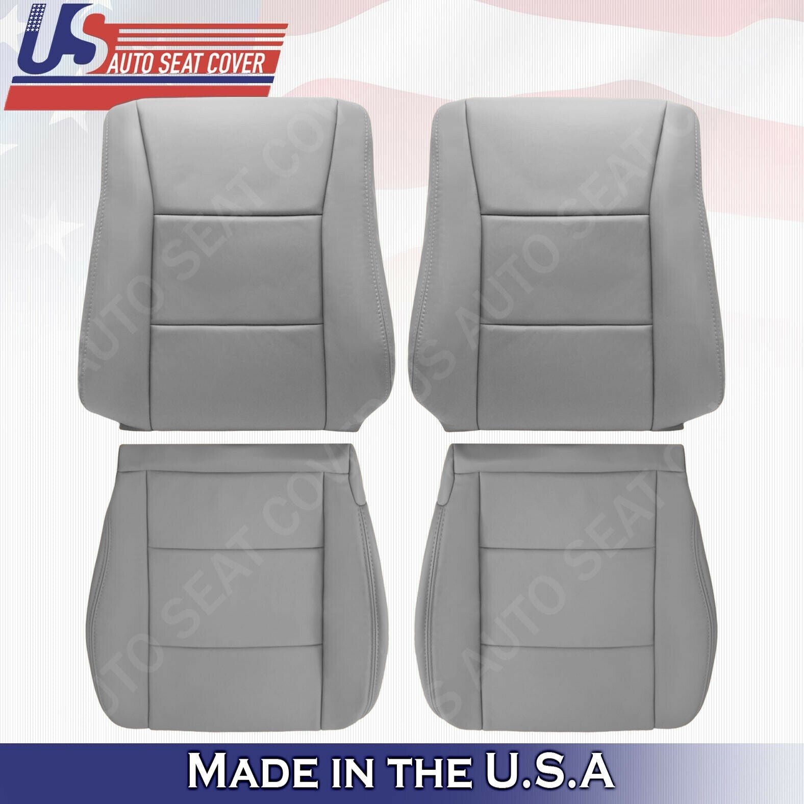 1998 to 2007 FOR Toyota Land Cruiser Bottoms & Tops Leather Seat Cover Gray