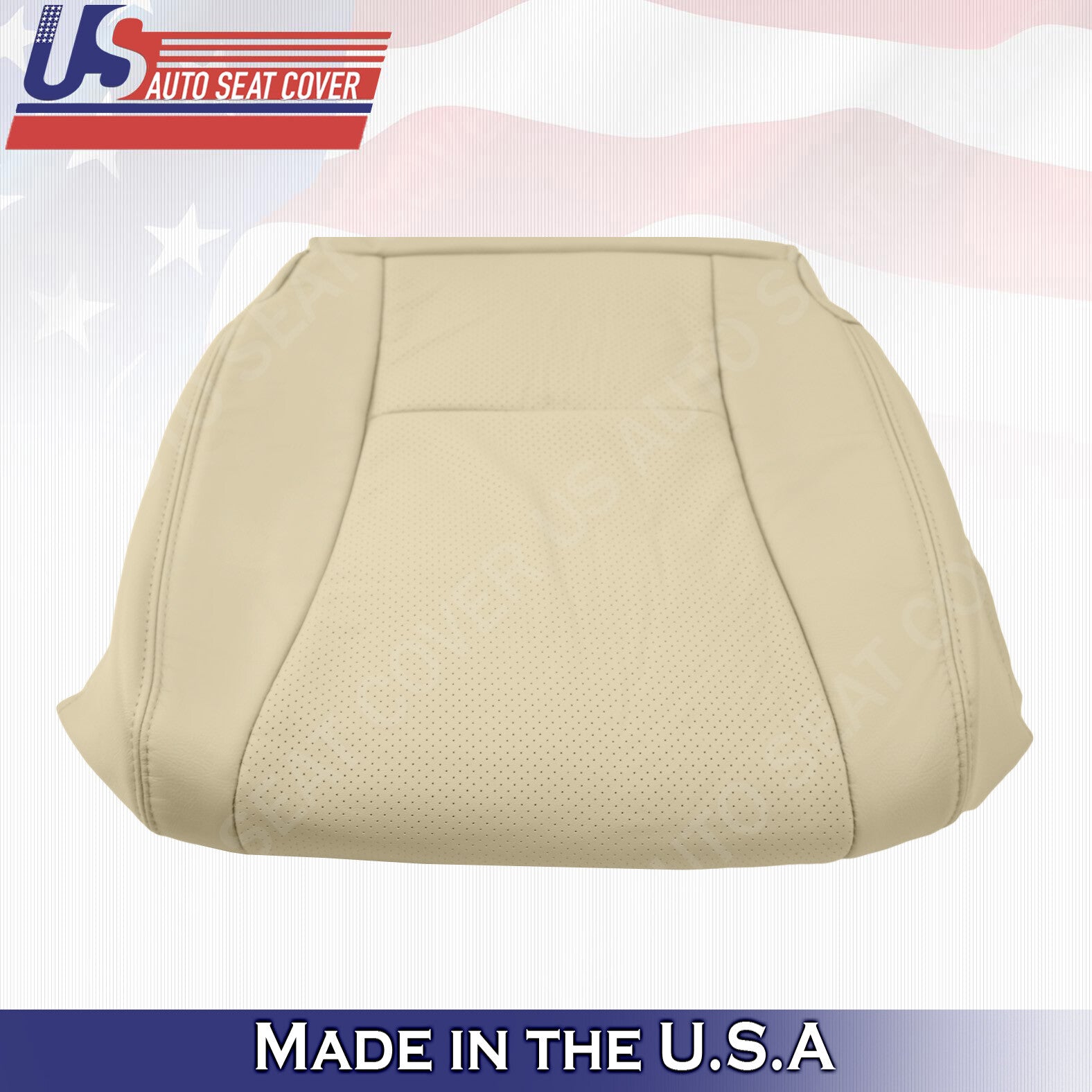 DRIVER Bottom Perforated Leather Seat Cover TAN Fits 2007 To 2012 Lexus LS460