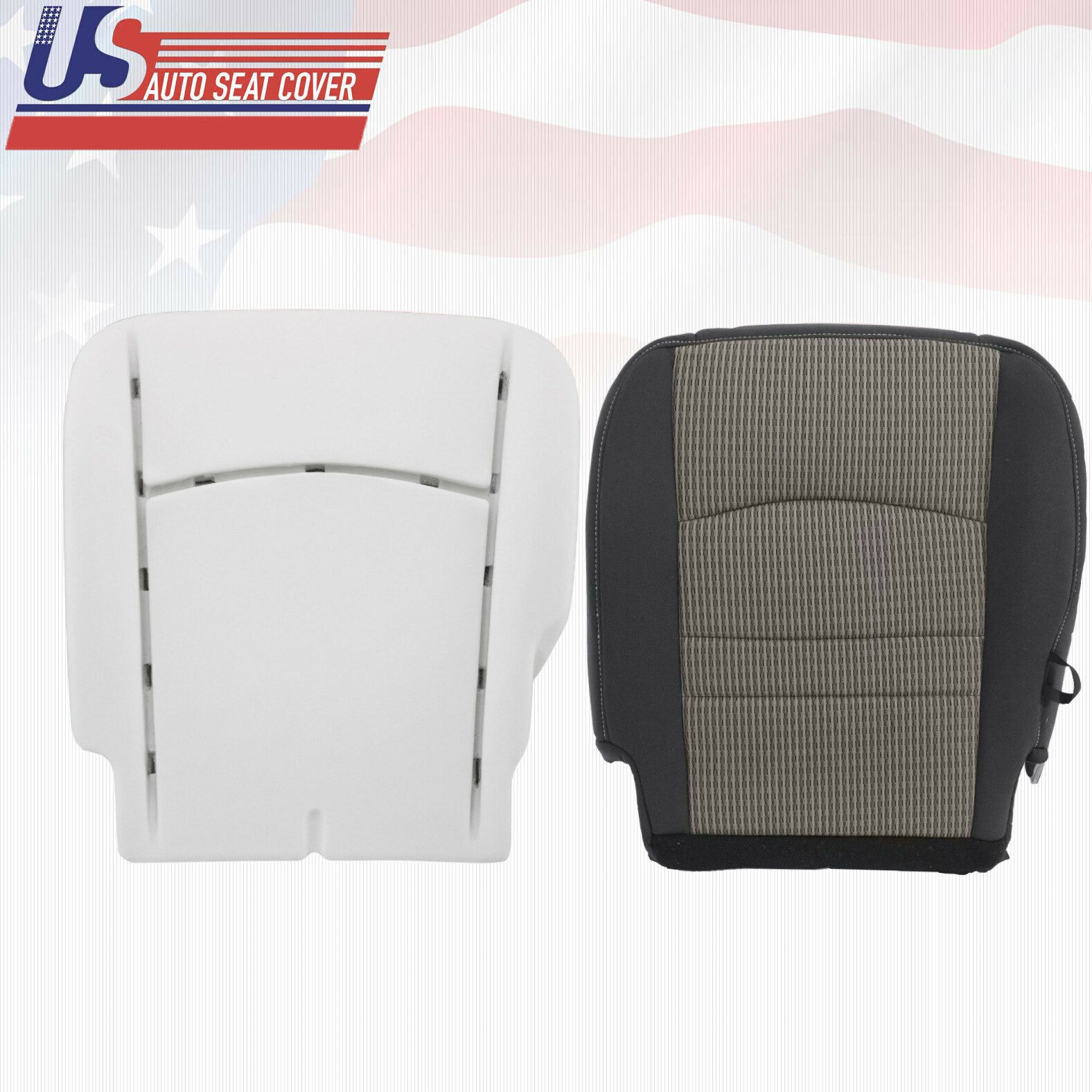 2009 2010 2011 2012 FOR DODGE RAM 1500 2500 DRIVER BOTTOM COVER&FOAM 2-TONE GRAY