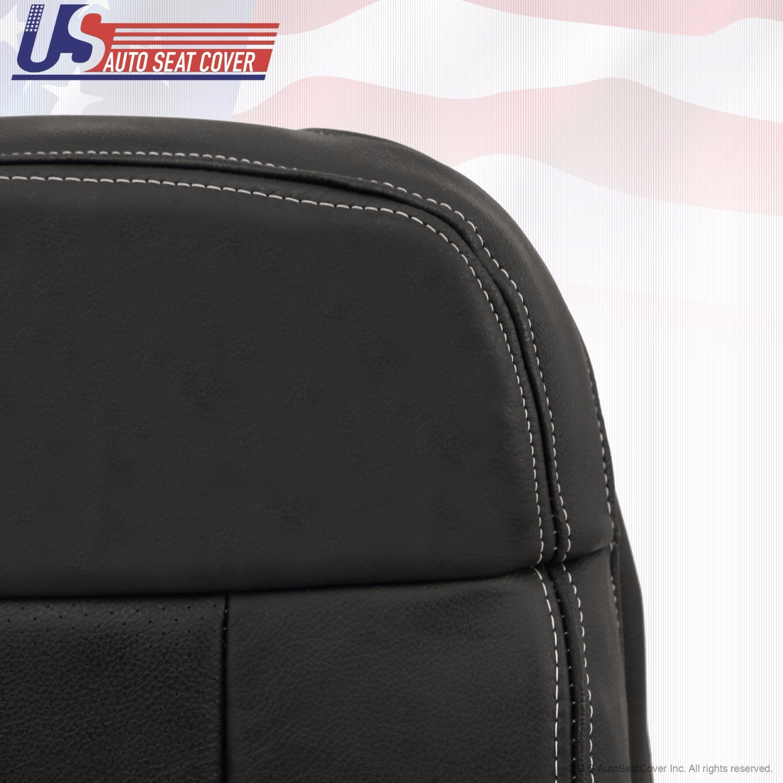 2004 to 08 Ford F-150 FX4 XLT Driver Bottom Leather Seat Cover Black perforated