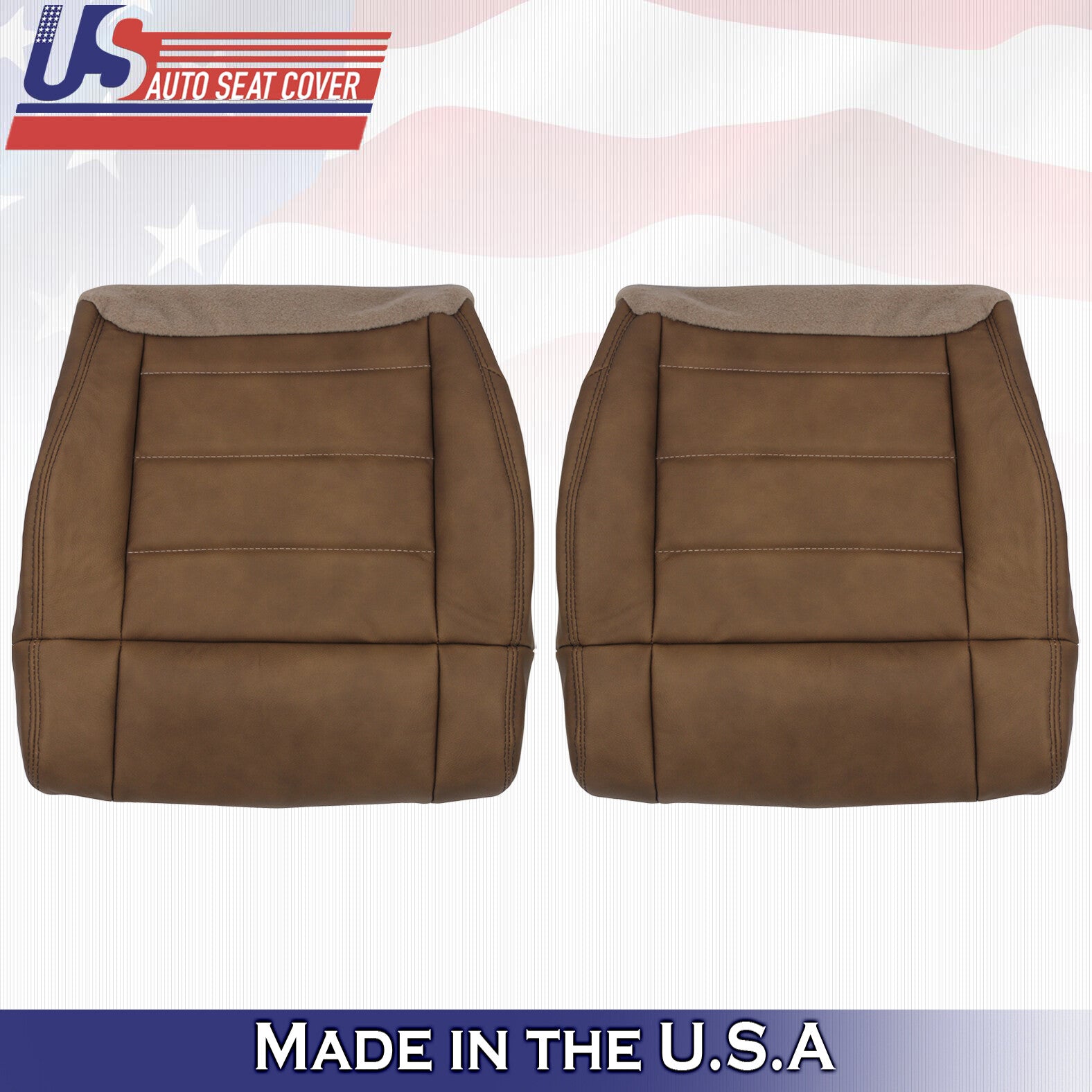 Driver-Passenger Bottom Leather Cover Tan 2007-2010 Fits Jeep Wrangler Rubicon