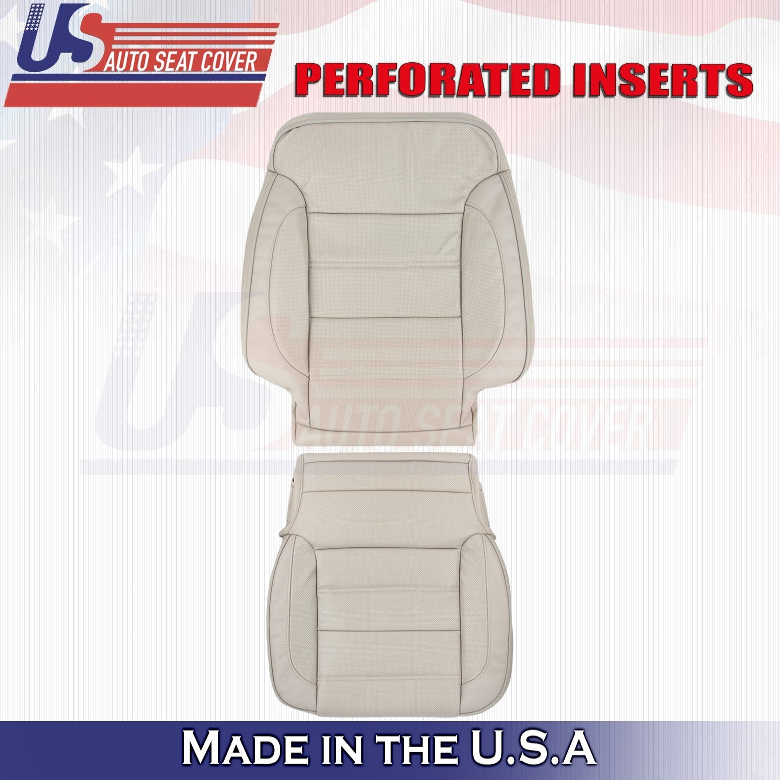 2014 to 2019 For GMC Yukon Denali Driver Top & Bottom Leather Cover Shale Tan